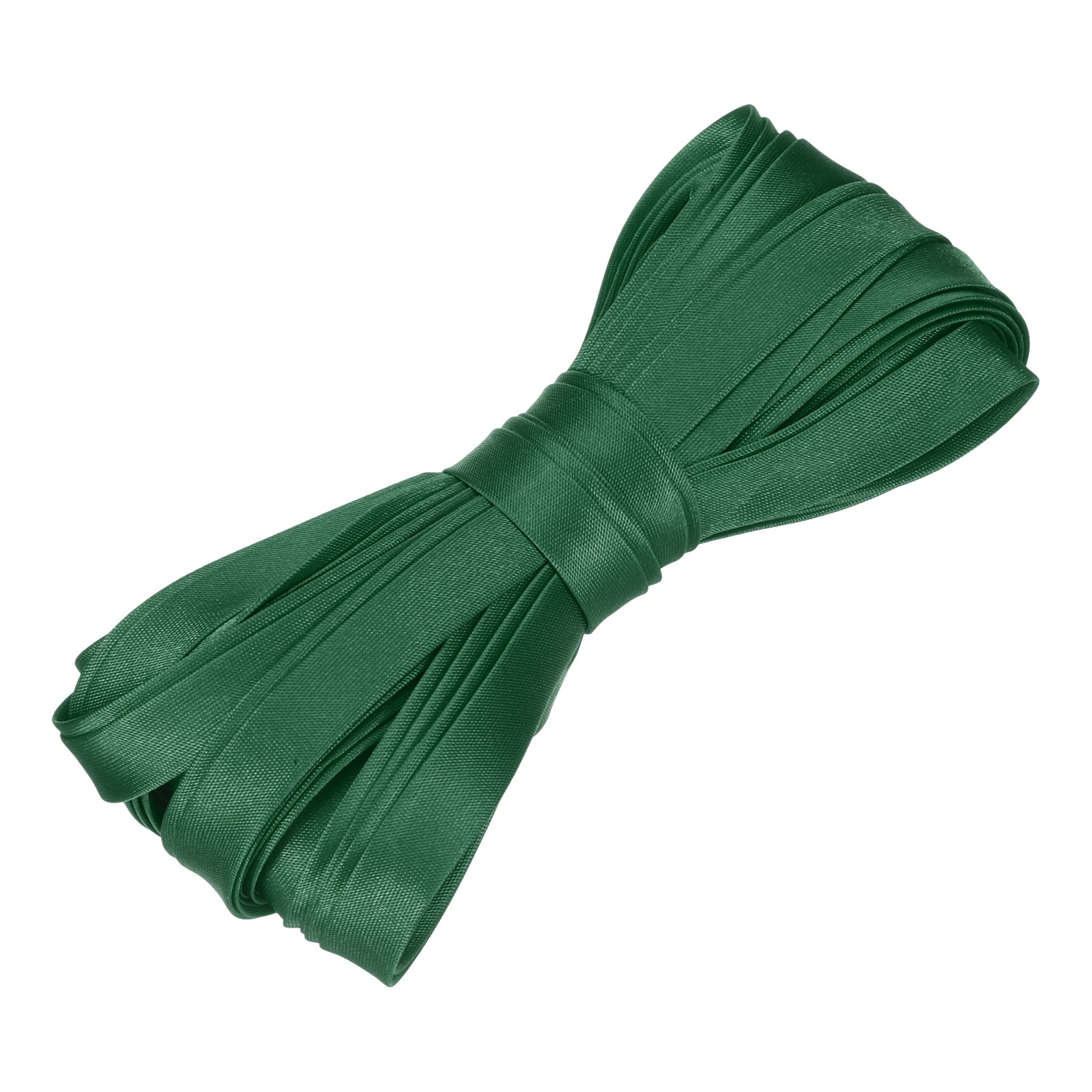 Double Fold Bias Tape 2/5 Inch x 5.5 Yards Satin Pre-fold Tape Dark Green
