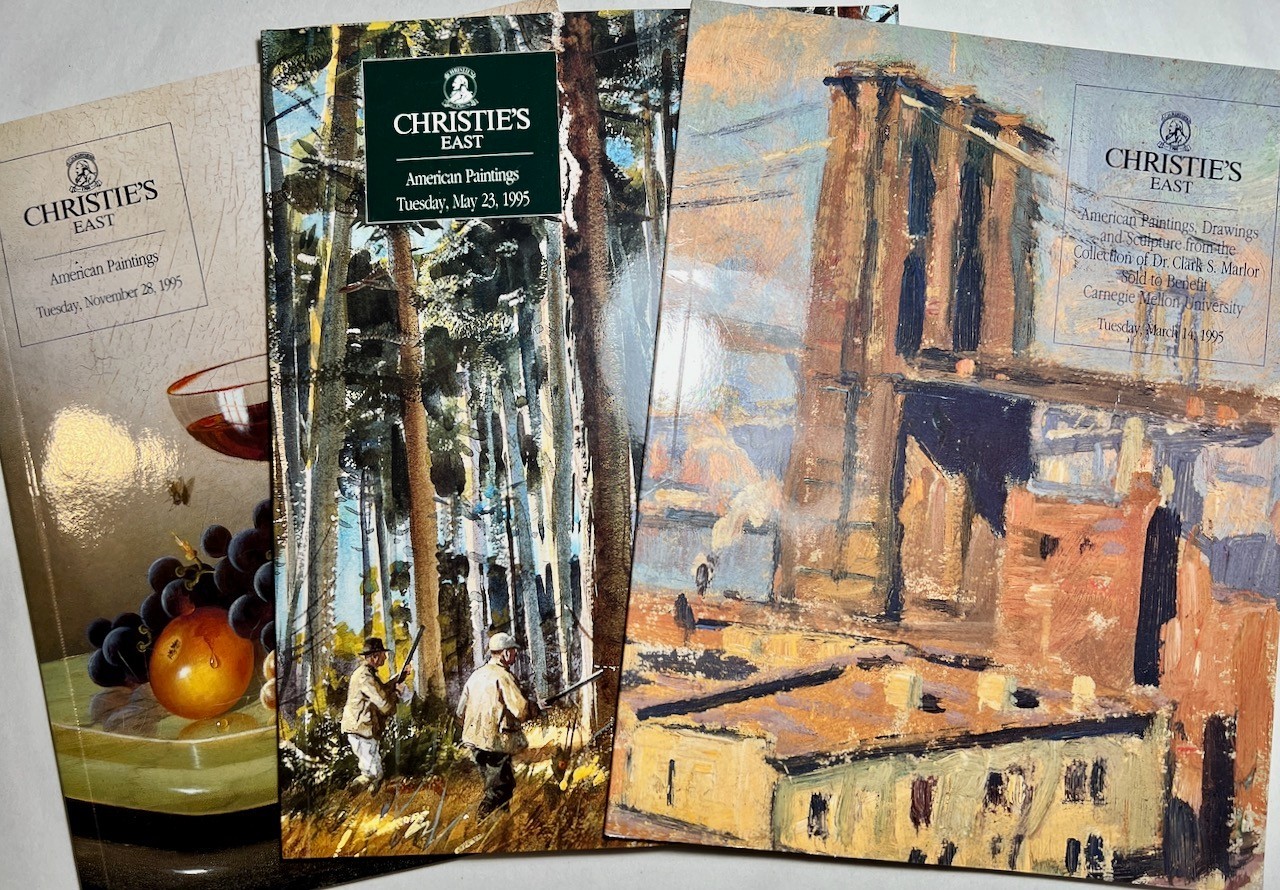 Christie’s Auction Catalogs x3 American Paintings Art 1995 Softcover Reference