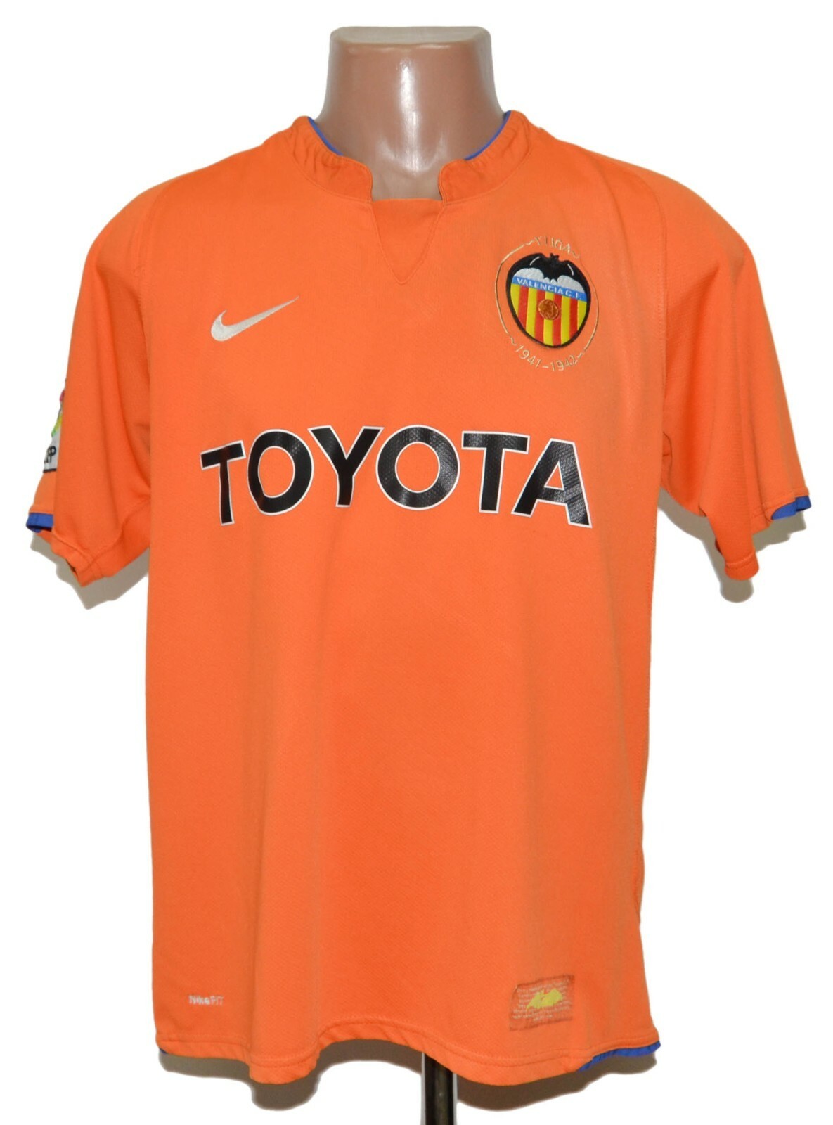 VALENCIA SPAIN 2007/2008 AWAY FOOTBALL SHIRT SIZE S ADULT