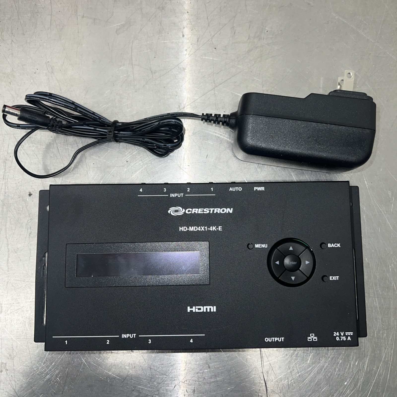 Crestron HD-MD4X1-4K-E HDMI Switcher with Power Supply
