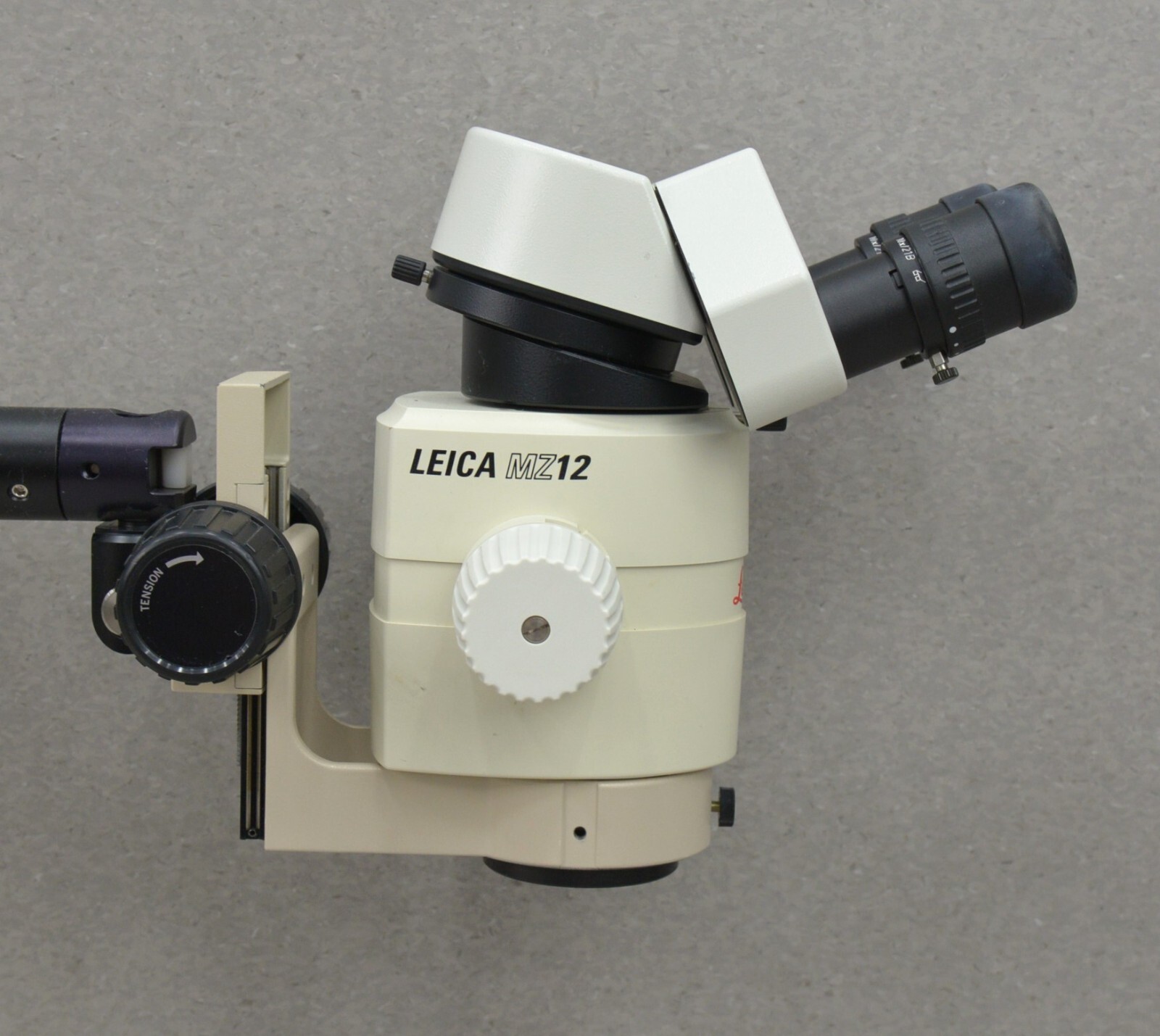 Leica MZ12 Binocular Stereo Zoom Microscope on Diagnostic Instruments Boom Stand