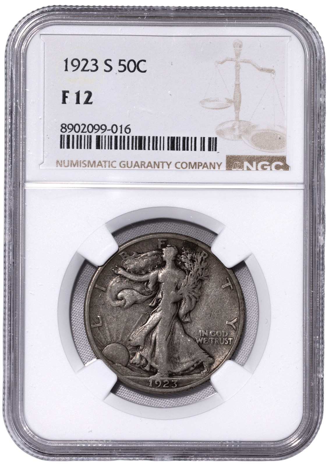1923-S F12 NGC Walking Liberty Silver Half Dollar 50c San Francisco F12 Key Date