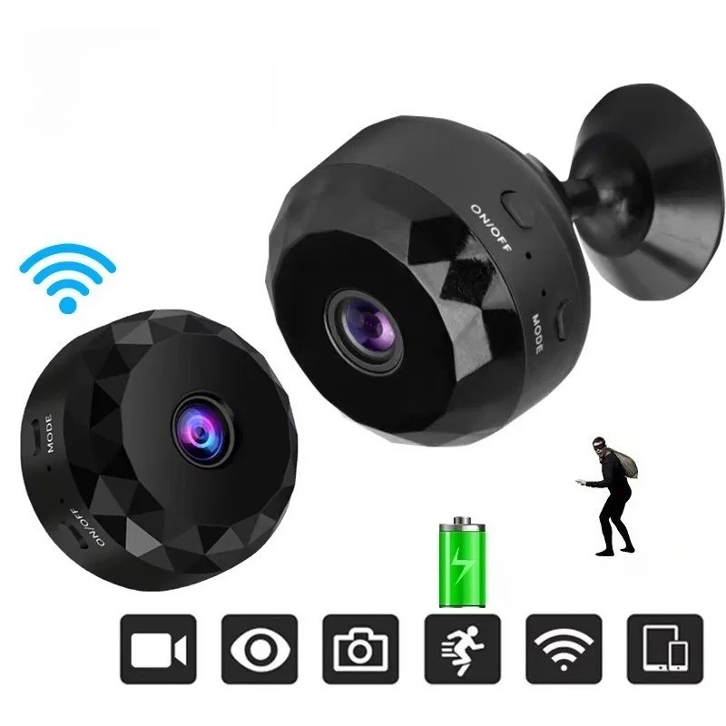 Wireless Mini Wifi Security Camera with Night Vision Motion Detection Rechargeab