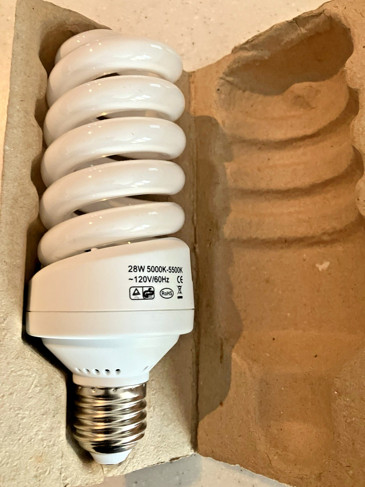 Photography Bulb FE3005-10 Coil Twist Spiral Lamp 28 Watt