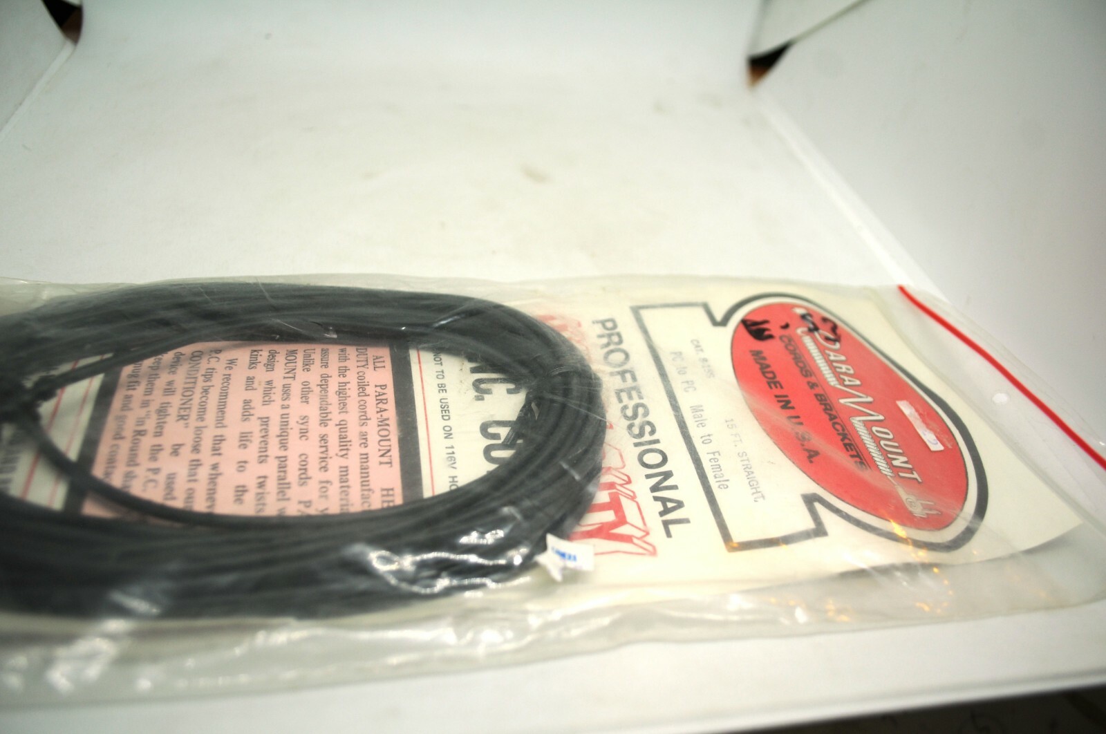 Paramount pc to pc male to female 15 feet  new old stock nos (e-53)