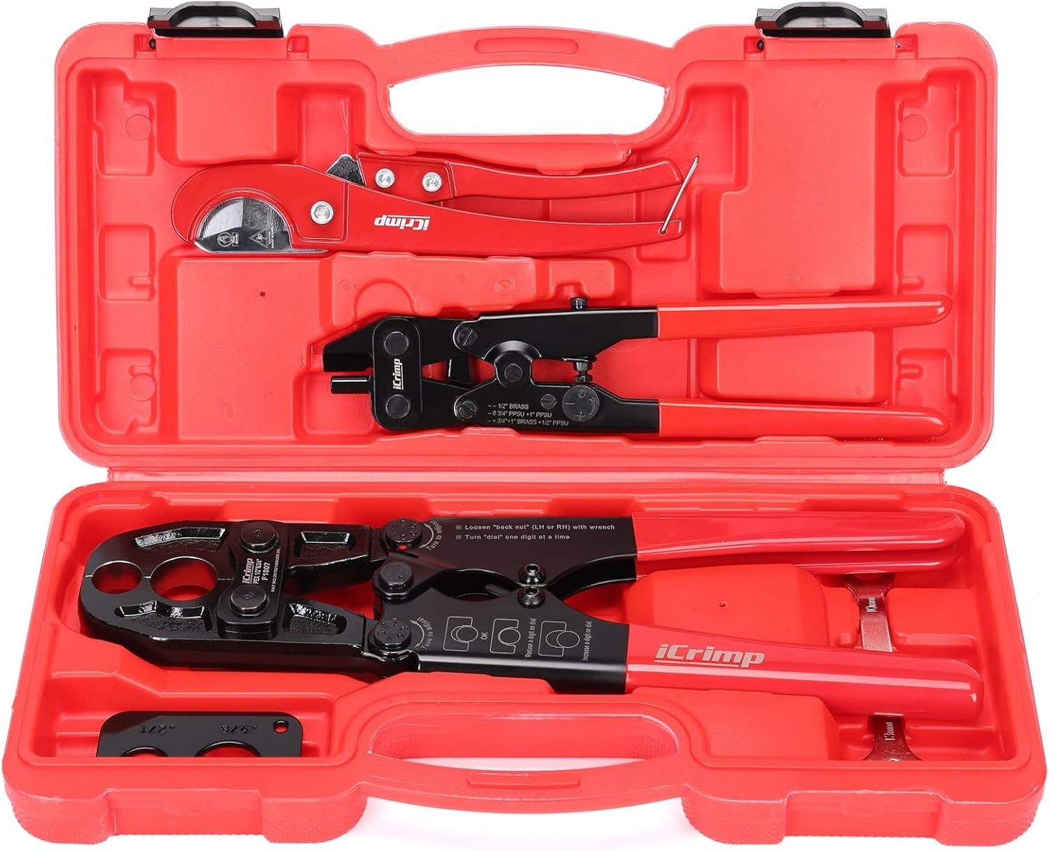 Crimping Tool Kit PEX Copper Ring Cutter Removal for Pipe Maintenance Install