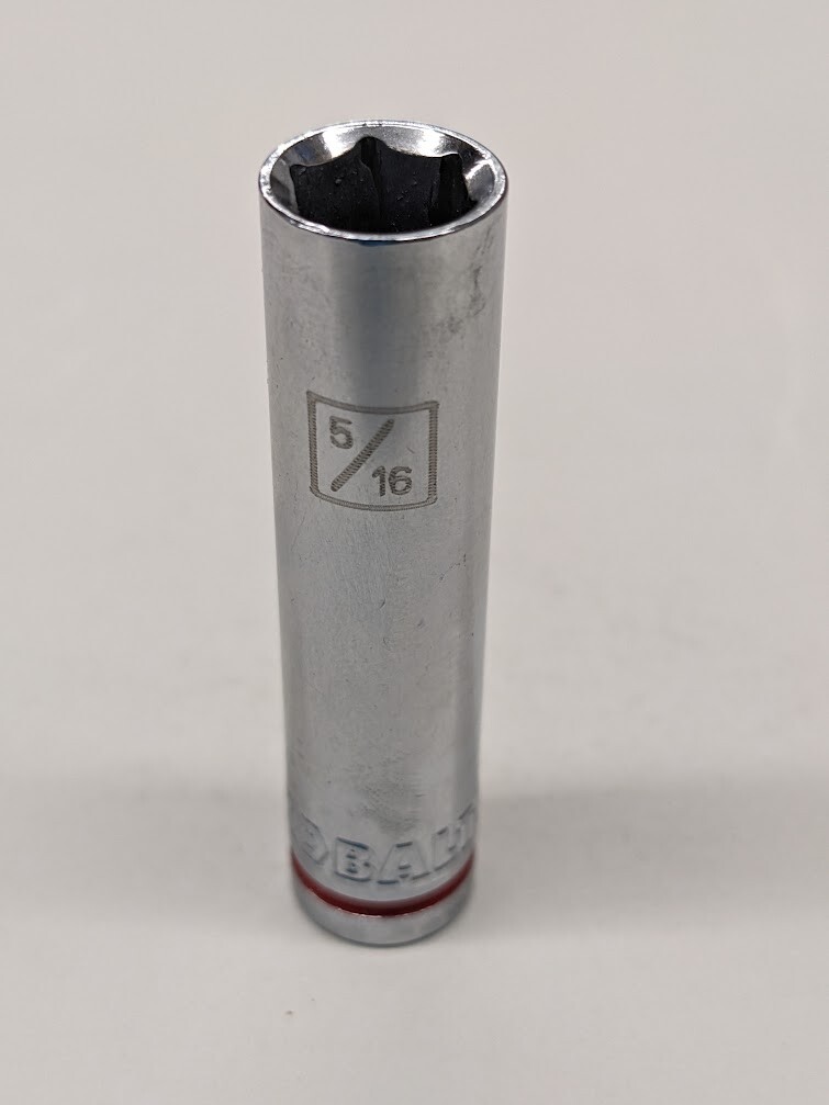 Kobalt 1/4" Drive 6 Point SAE Deep Sockets Red Color Band - PICK YOUR SIZE