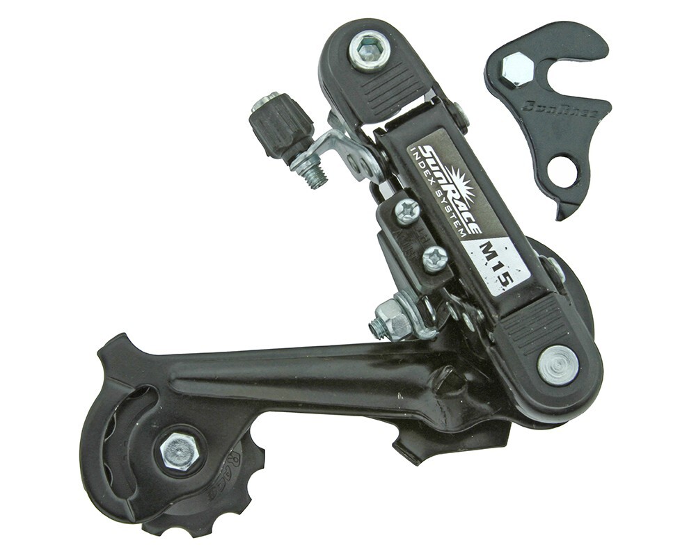 SunRace Rear Derailleur Rear 5 Speed 13-28T Direct/Bracket Long Cage Black RDM15