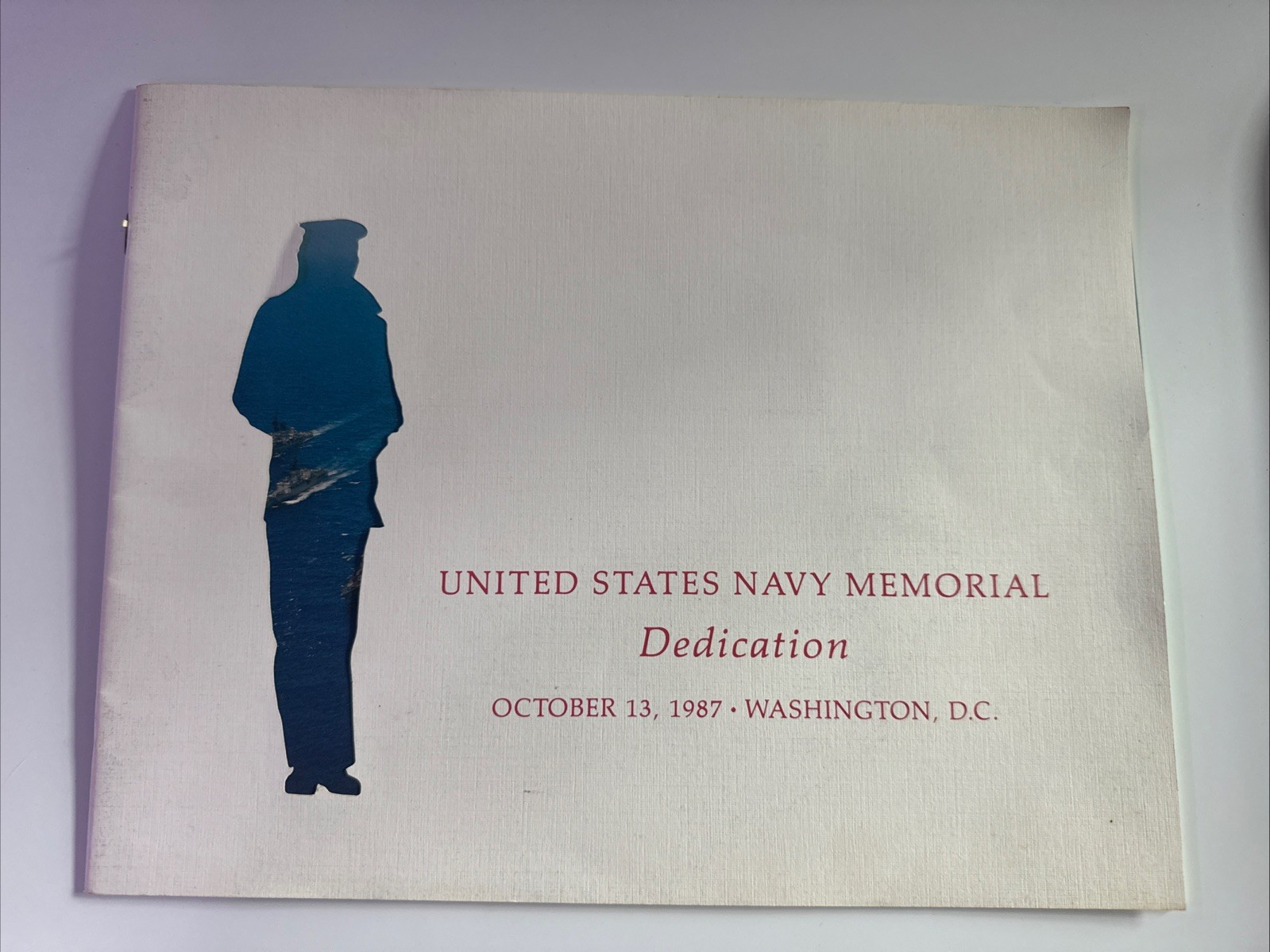 Vintage US Navy Memorial Dedication Washington D.C. Booklet Oct 13 1987 Military