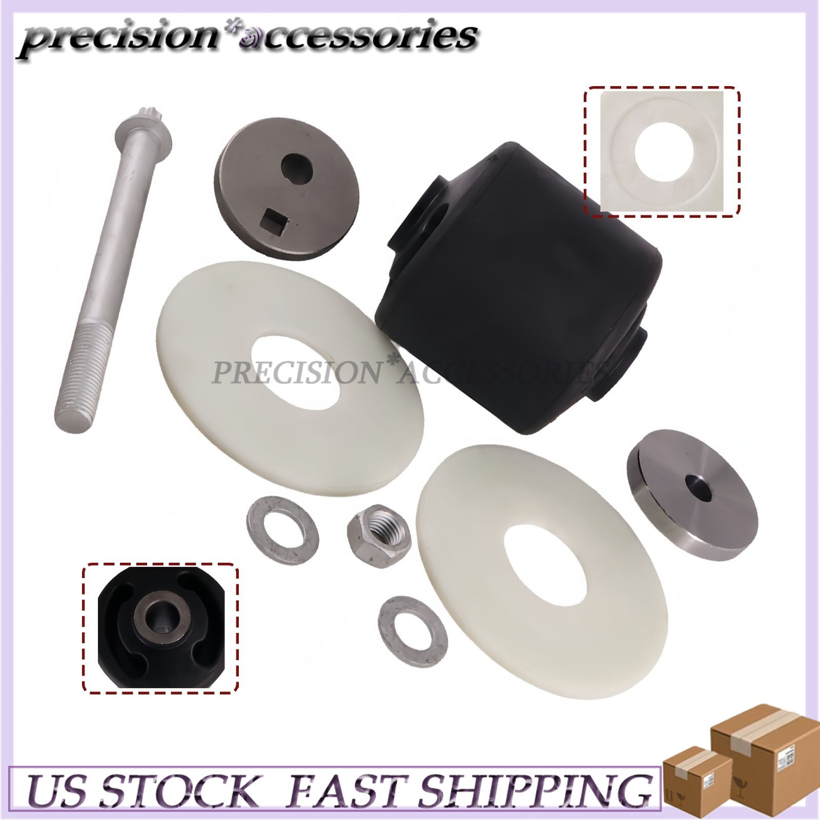 Quick Align Pivot Bushing Kit+Alignment Collars S-28654 Fits Hendrickson