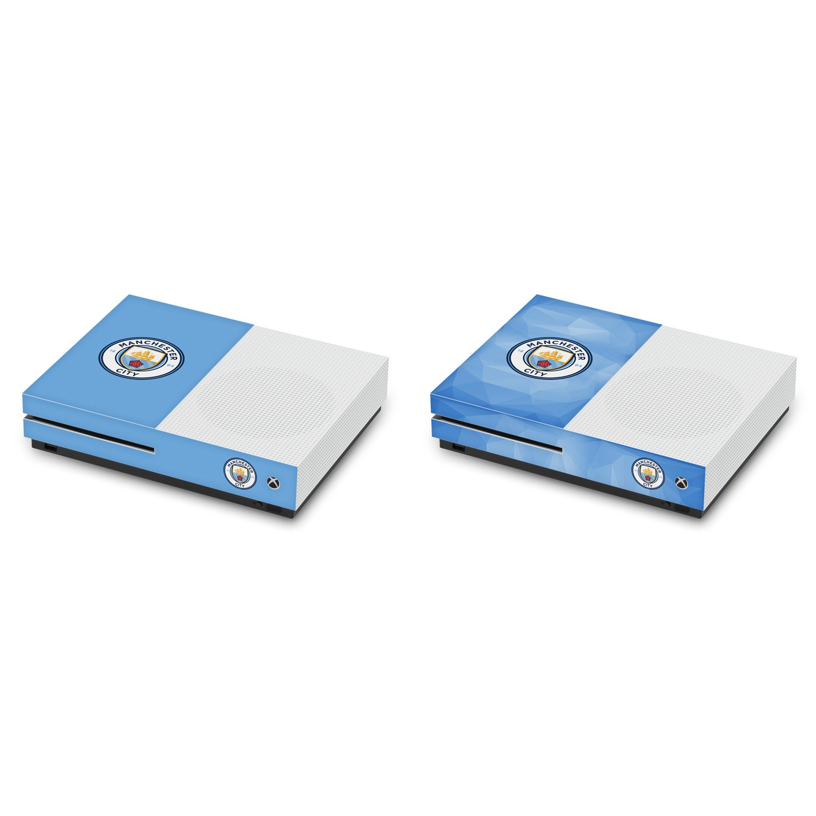 OFFICIAL MANCHESTER CITY MAN CITY FC BADGE VINYL SKIN FOR XBOX ONE S CONSOLE