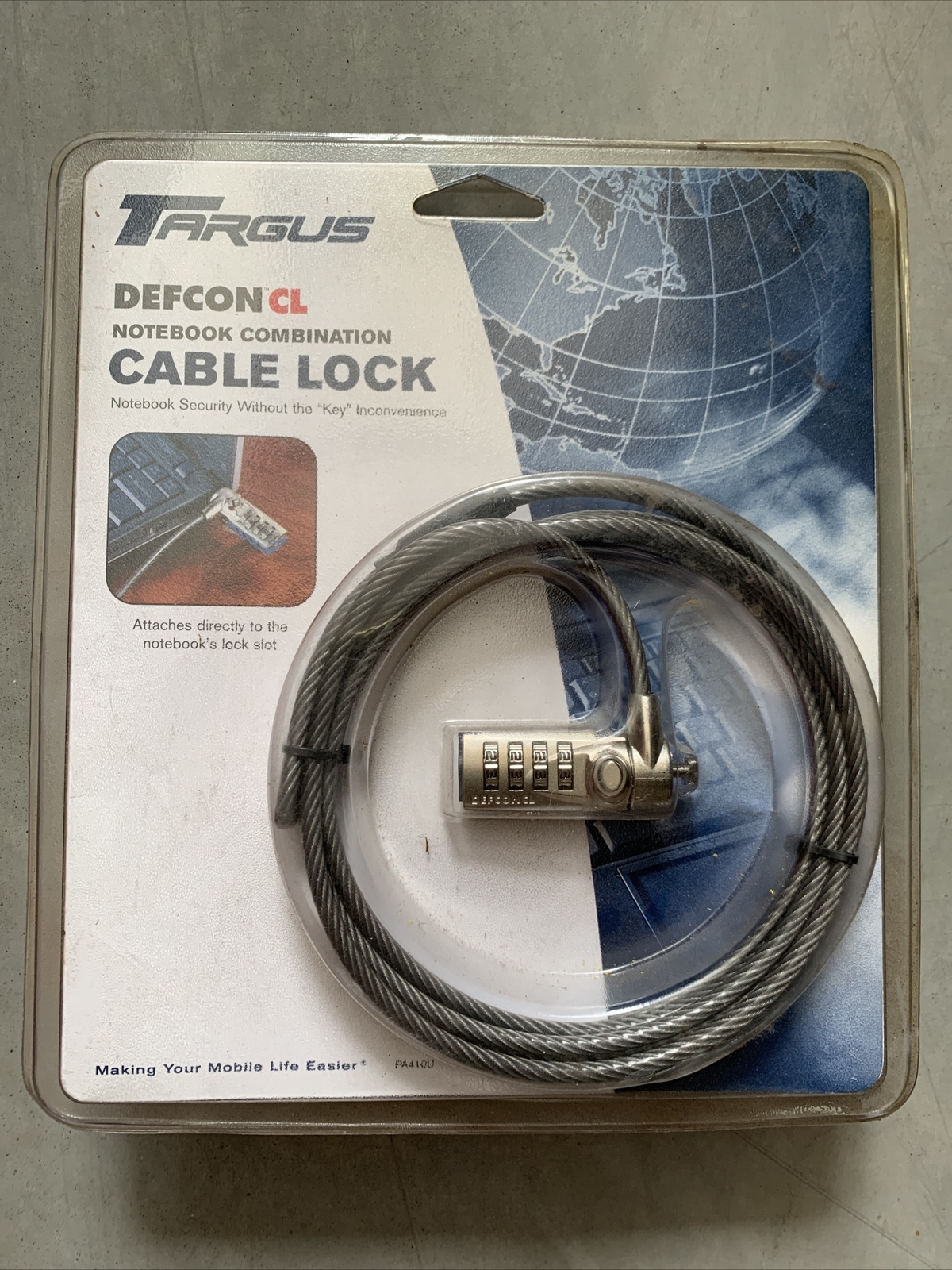 🔴 New TARGUS DEFCON CL PA410U Notebook Laptop CABLE LOCK 🔓