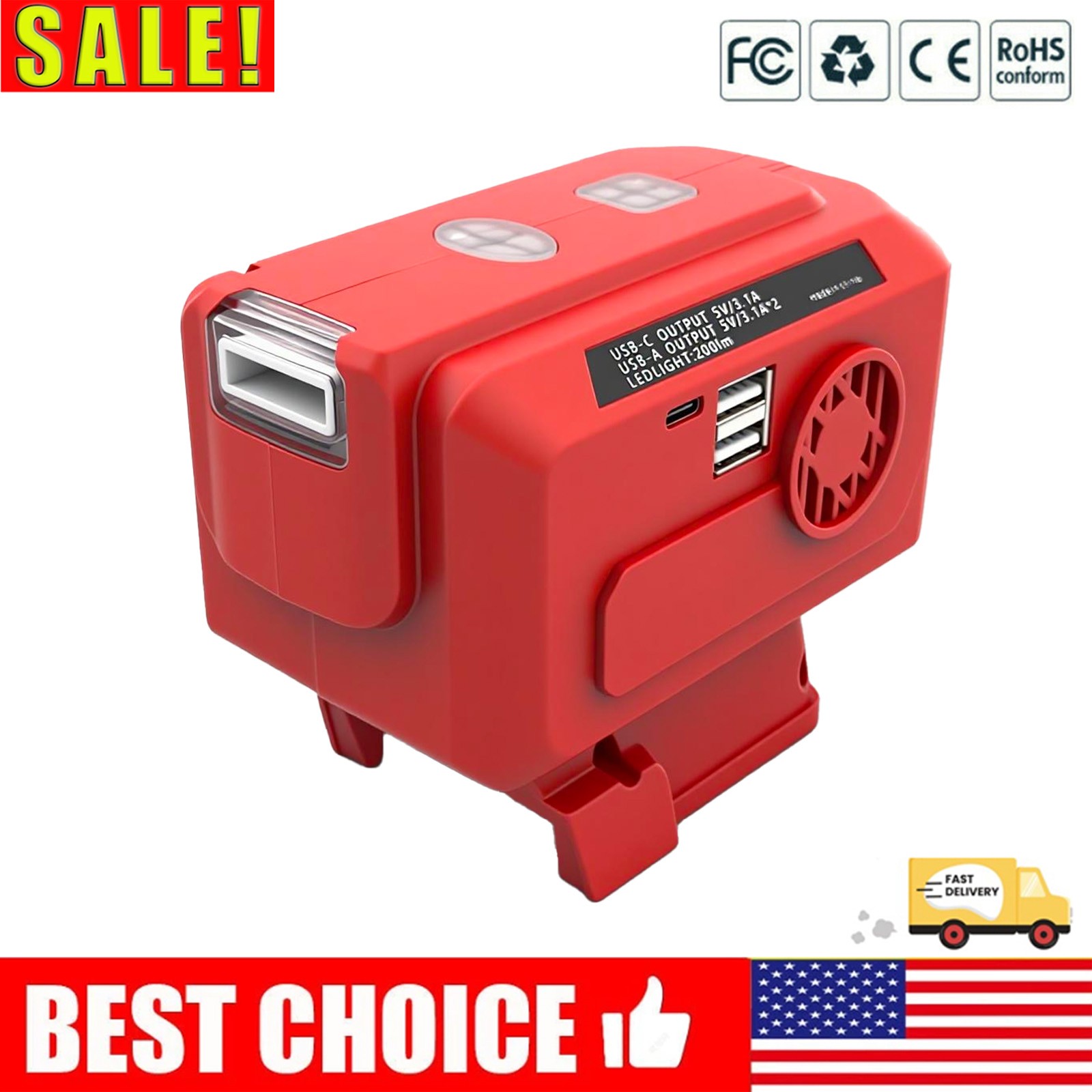 Portable Power Inverter DC to AC Converter with USB Port for Home Emergency