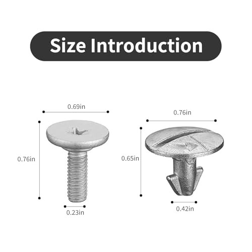 1 Pack 8 Pcs Lower Engine Cover Pin Screws, Splash Shield Screws, Bolts Splash