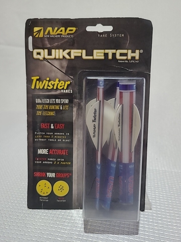 NAP QuickFletch Twister Vanes USA 'Murica Red White Blue