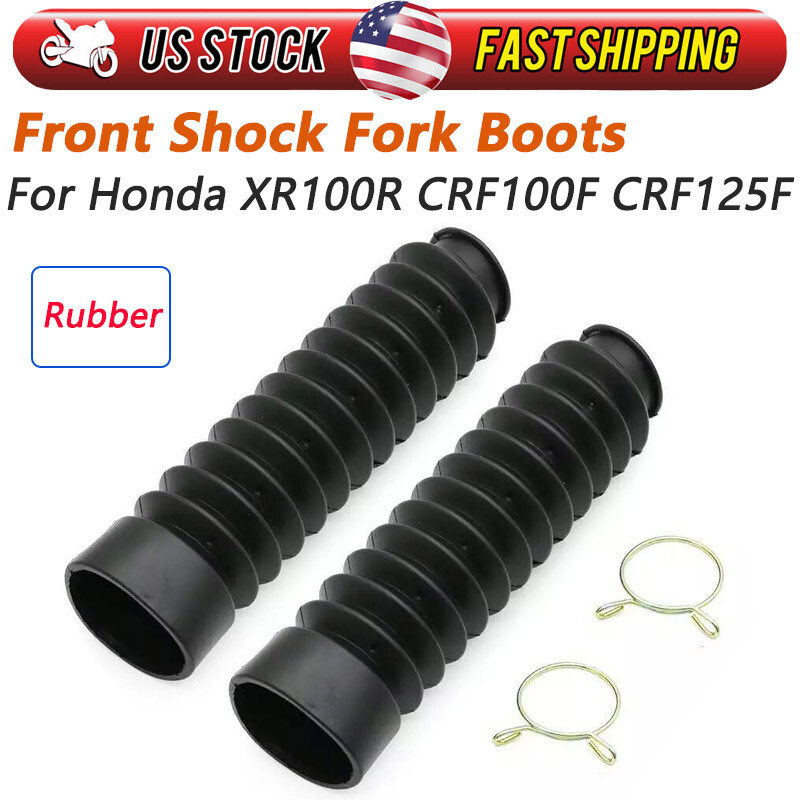 Pair Gaiter Boots Front Fork Shock Absorber Dust Cover For Honda XR100R CRF100F