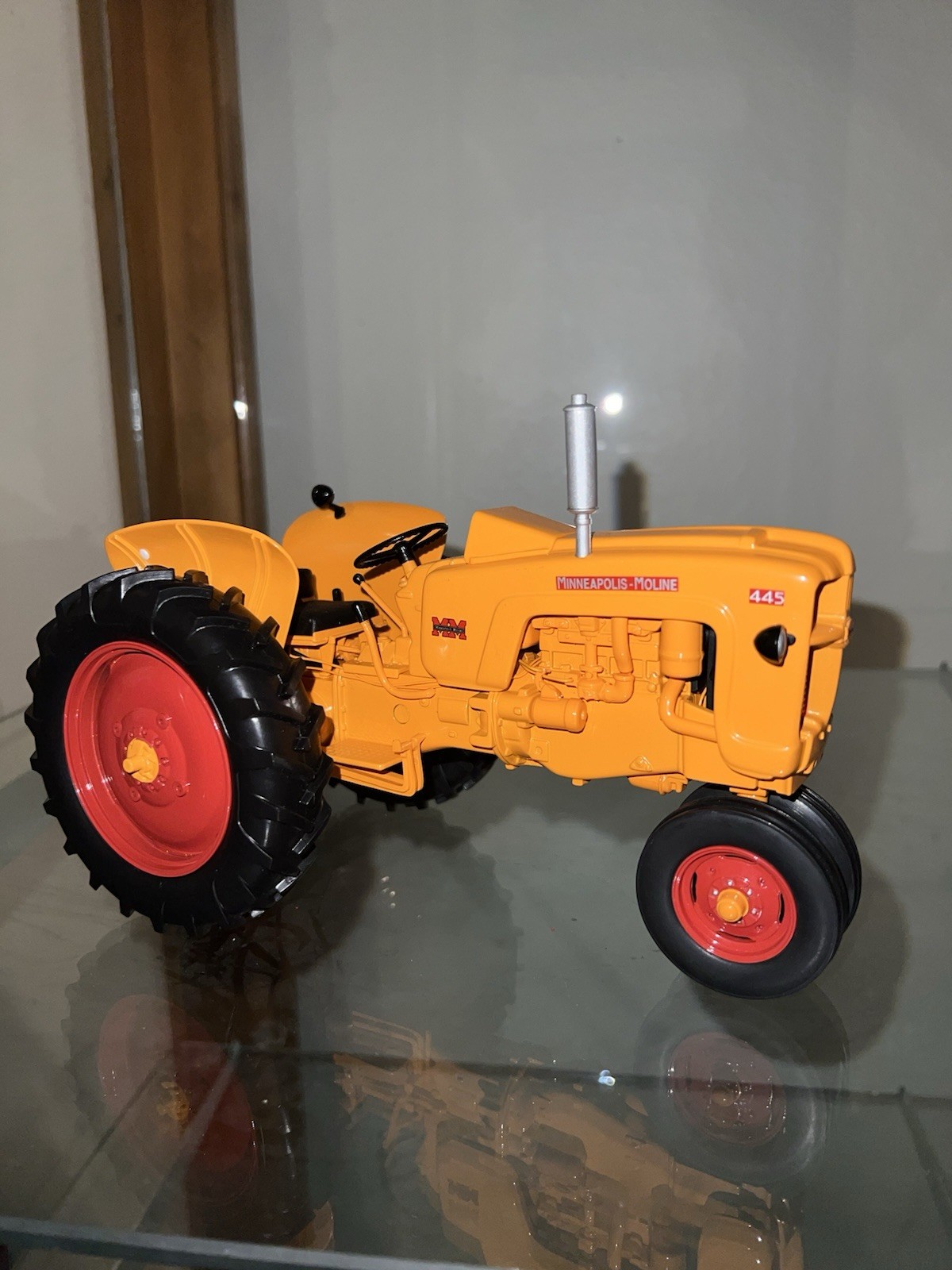 Minneapolis-Moline 445 Diecast Farm Tractor Model Yellow Red Black