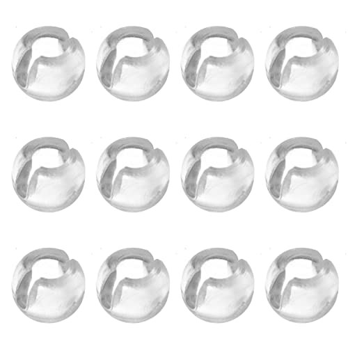 12PCS 4 mm / 0.15 inch Clear Chain Crimp Stops for Beaded Chain, Blinds Bead