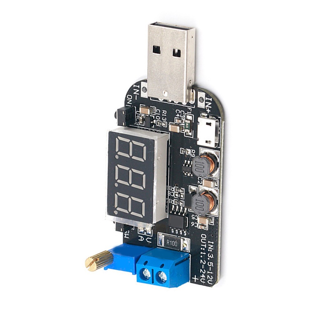Programmable USB Power 2A 0.5-30V Adjustable Voltage Current Display