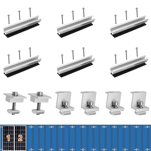 Solar Panel Bracket Kit - 6 Pcs Aluminium Mounting Rail 200mm, Panel 200MM6Pcs