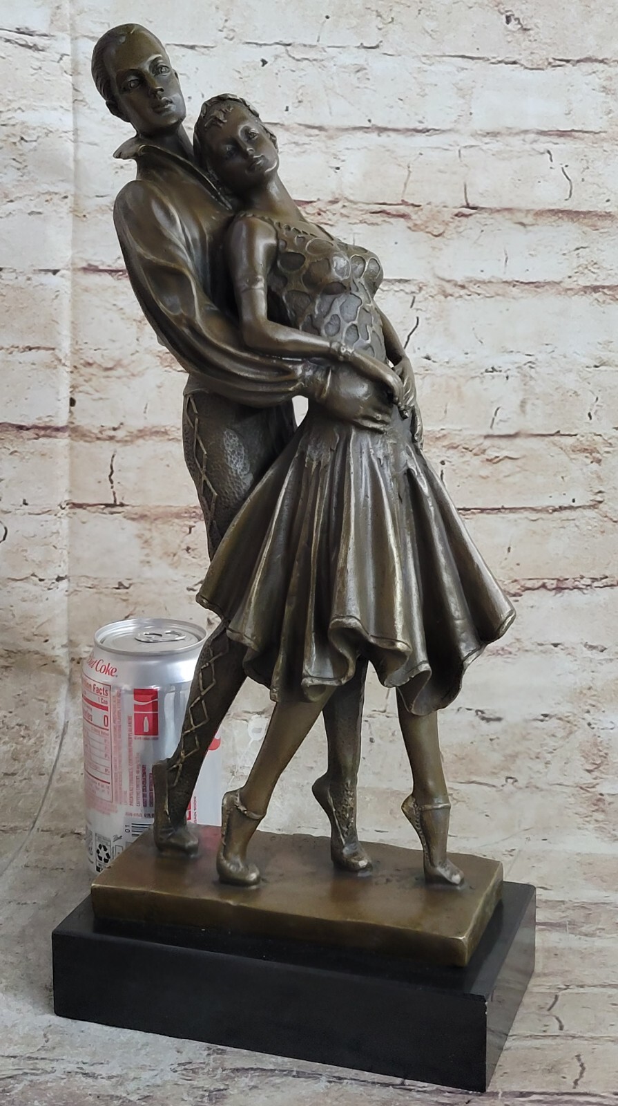 Art Deco Romantic Couple Dancing by Romanian Artist Chiparus Bronze Sculpture