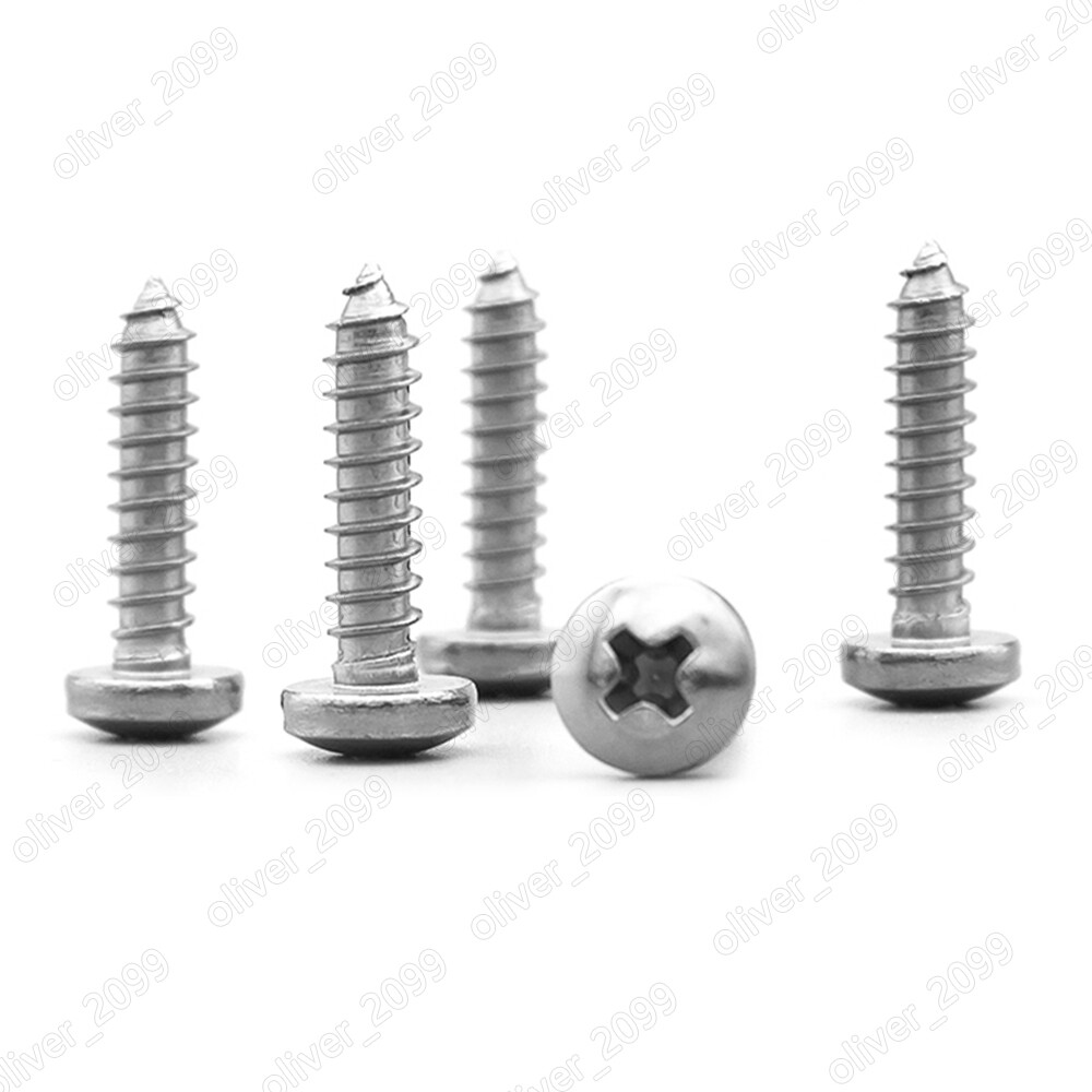 Titanium GR2 Phillips Cross Pan Head Self Tapping Screws M3 M4 M5 M6
