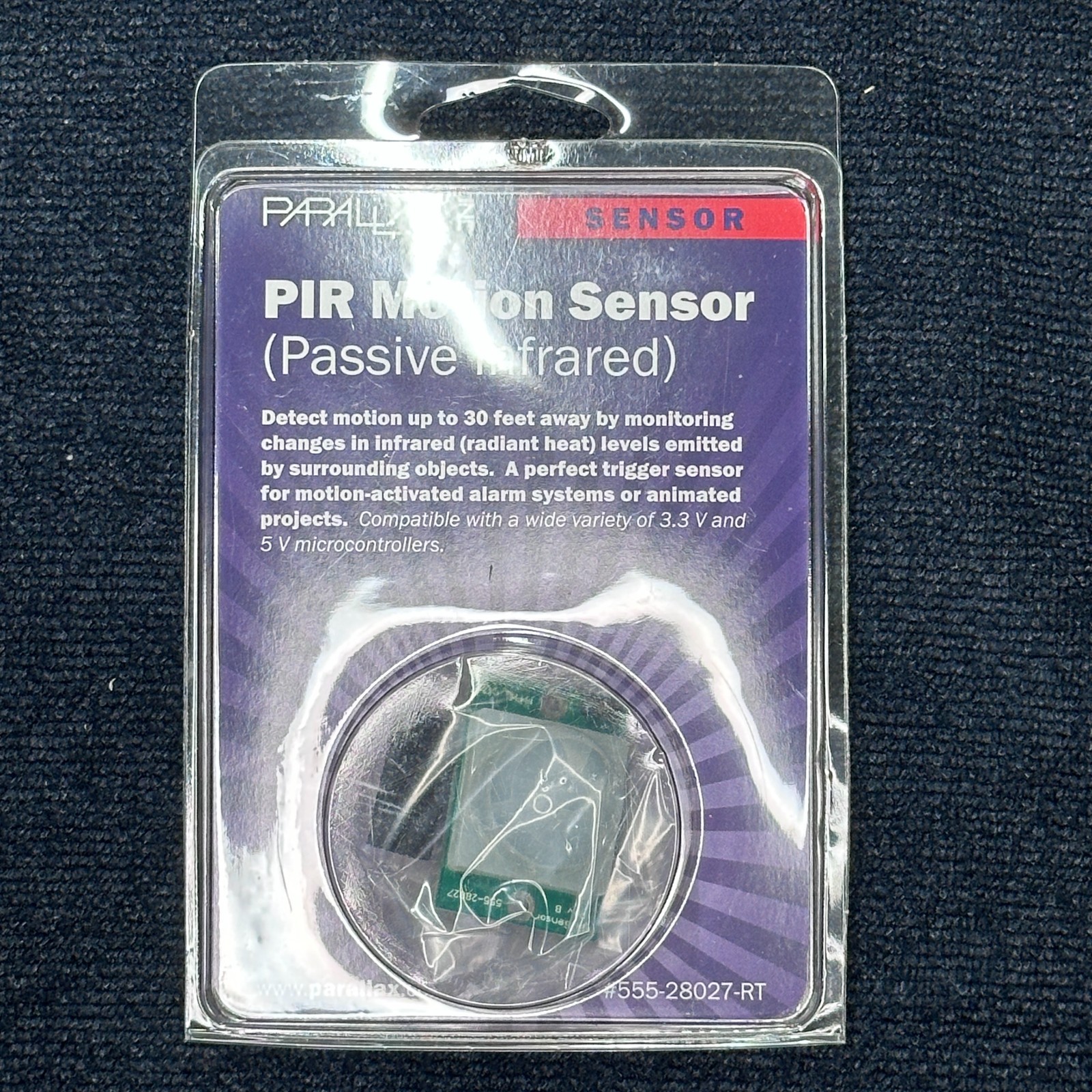 Parallax Inc PIR Motion Sensor (Passive Infrared) #555-28027-RT