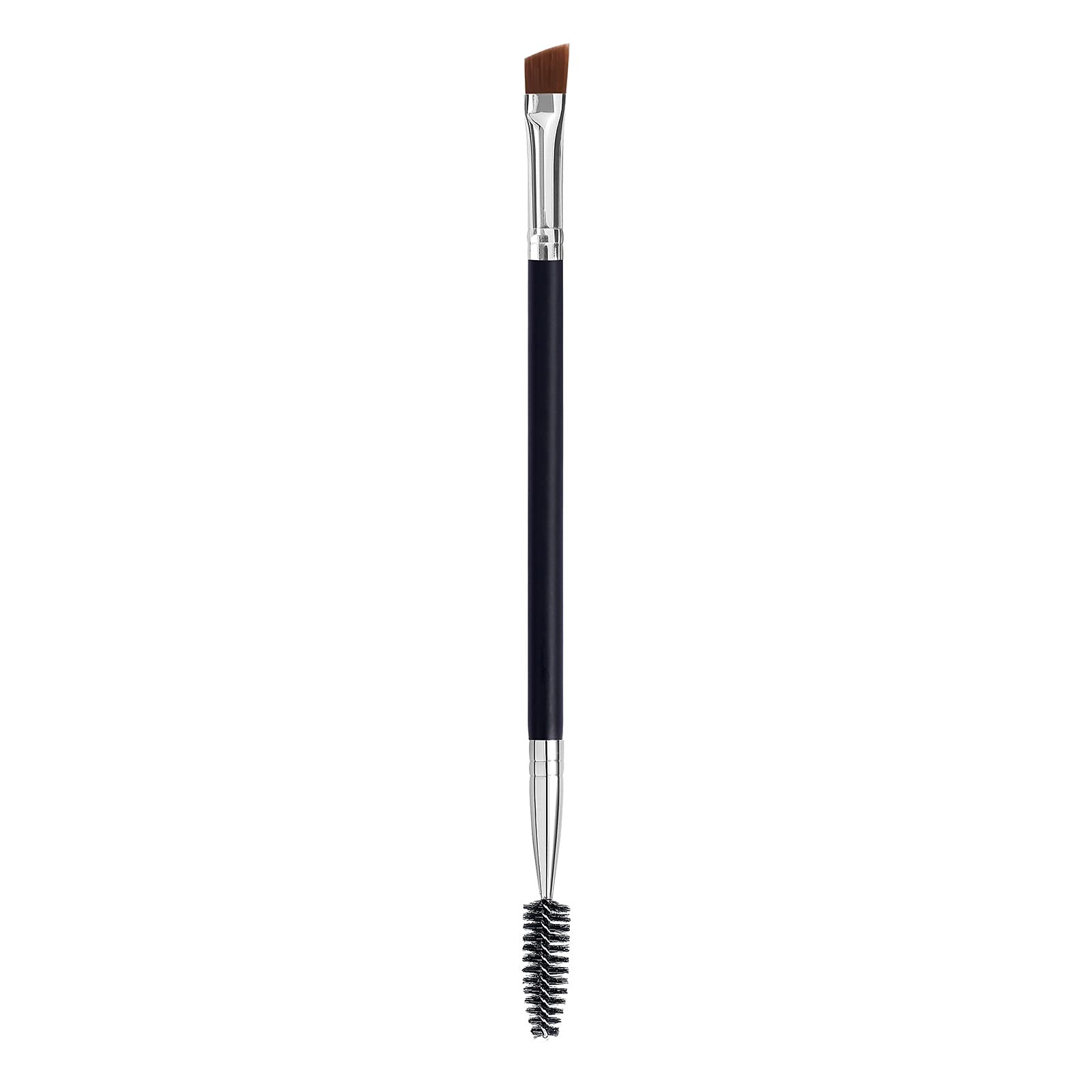 Angled Eyebrow Brush with Spoolie and Comb - Precision Grooming Tool