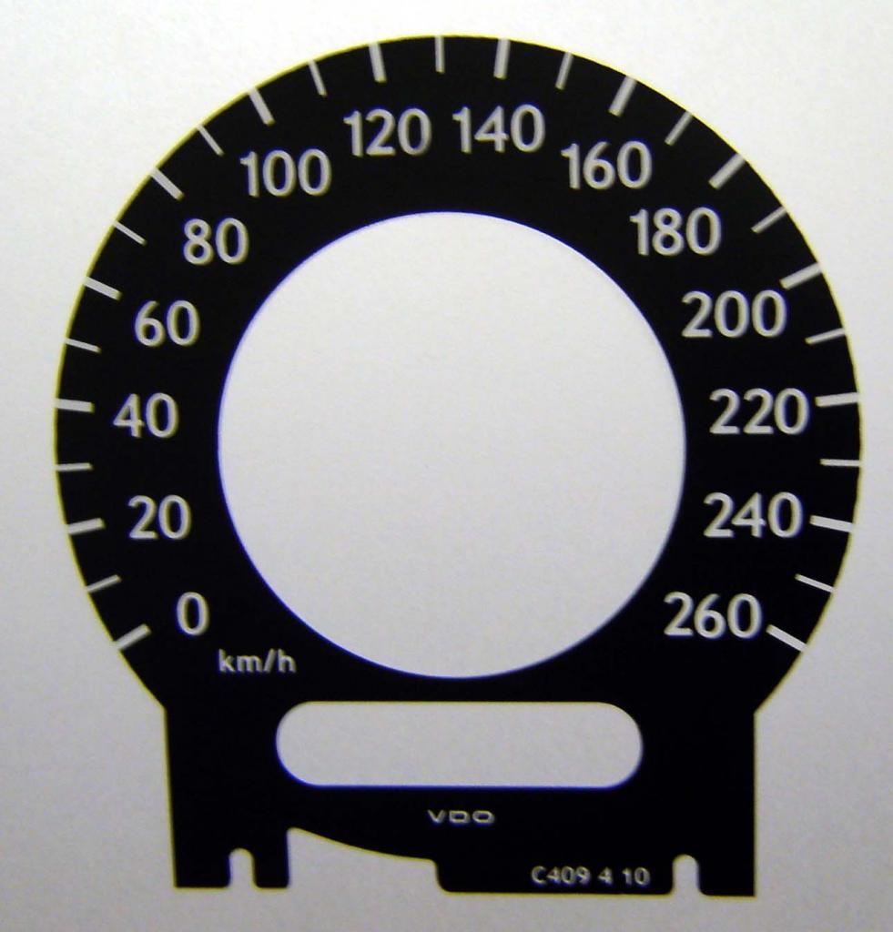 Lockwood Mercedes E-Class KMH BLACK Dial Conversion Kit C409