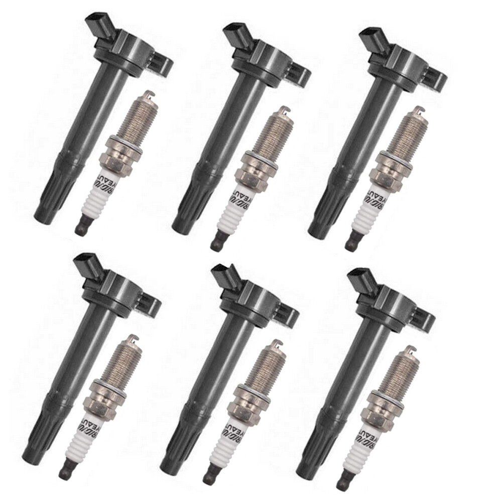 6PCS Ignition Coil & Spark Plug Set For 2008-2016 Toyota Highlander V6 3.5L