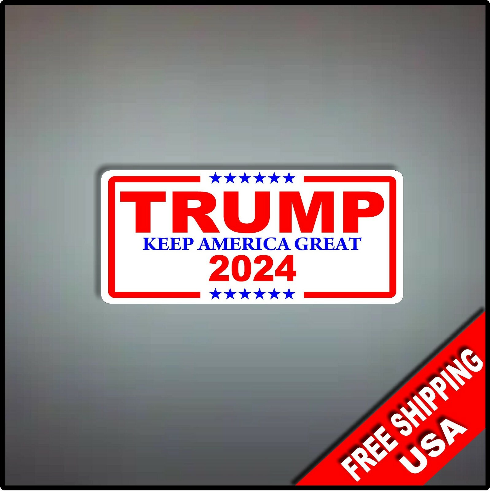 Set of 2 Trump 2024 for president 8" Vinyl Bumper Sticker Vehicle Car MAGA KAG
