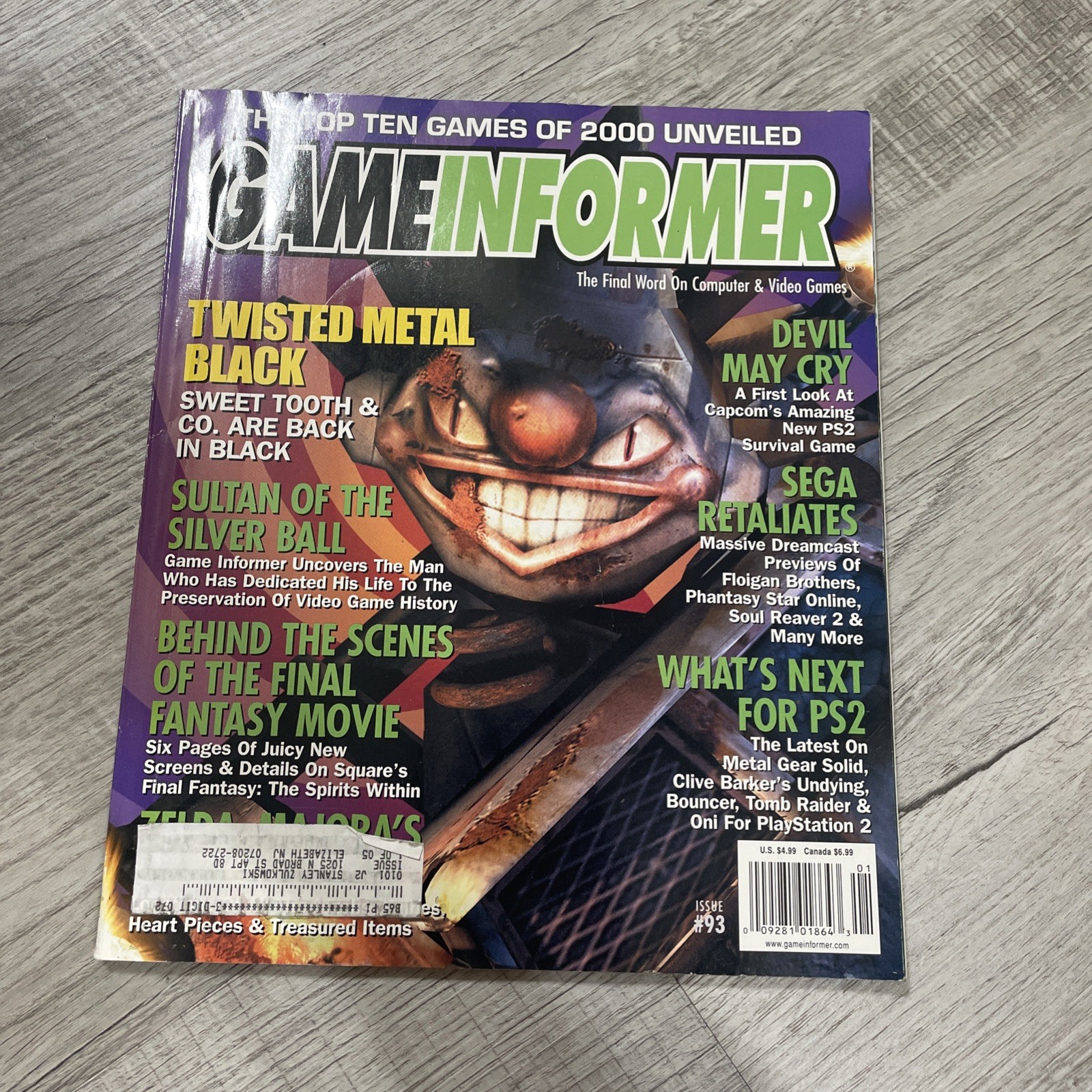 Game Informer Magazine Issue #93 Twisted Metal Black , Zelda, DMC