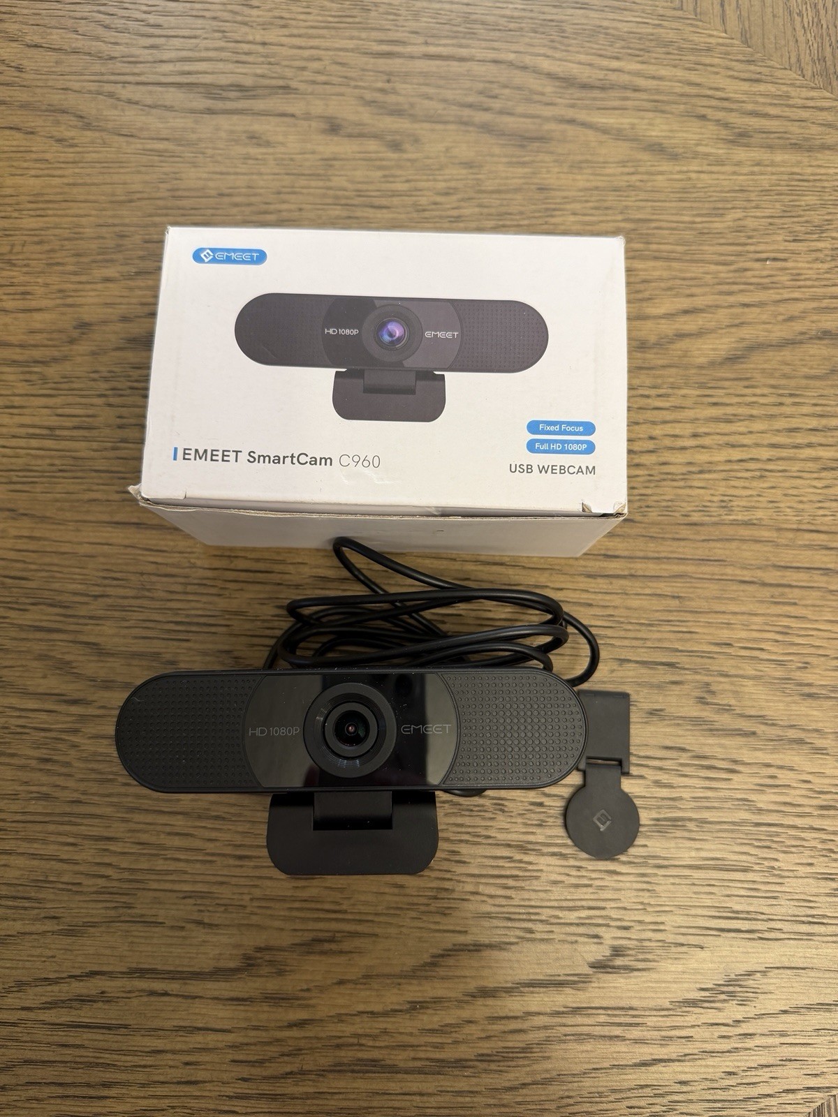 EMEET C960 1080P Webcam with Microphone, 2 Mics
