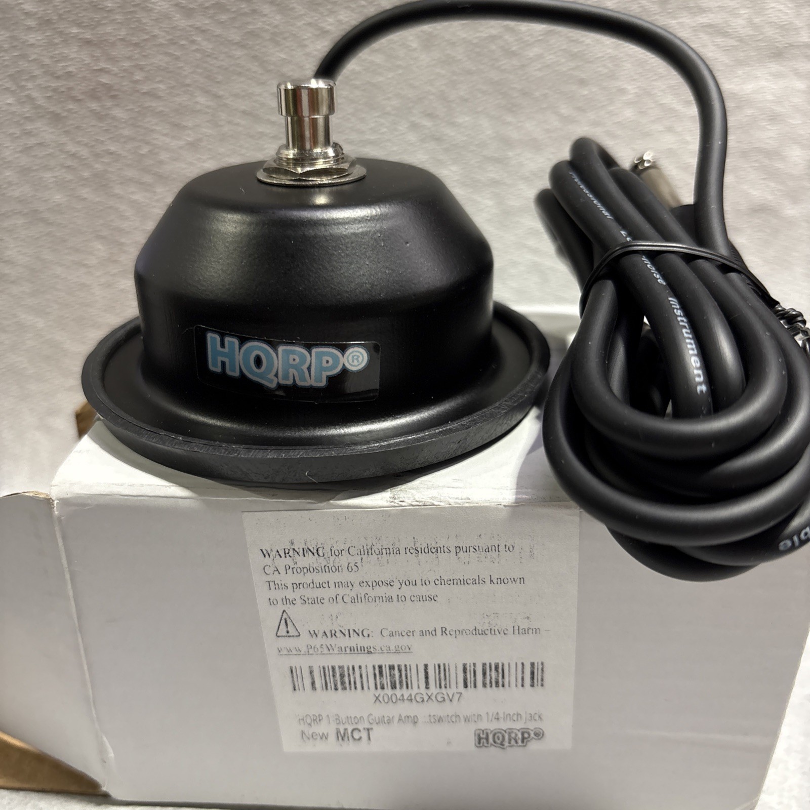 1-Button Guitar Amp On/Off Footswitch with 1/4” Jack