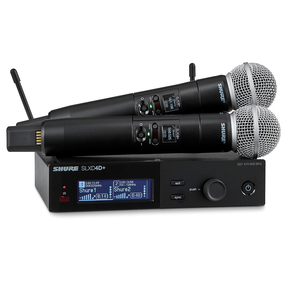 Shure SLXD24D+SM58 Digital Wireless Dual Handheld Microphone System  Band G57