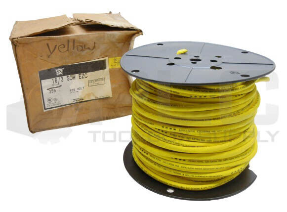 NEW ESSEX ROYAL 16/3 SOW EZC FLEXIBLE CORD 600V, 4116315252EZ, 250ft