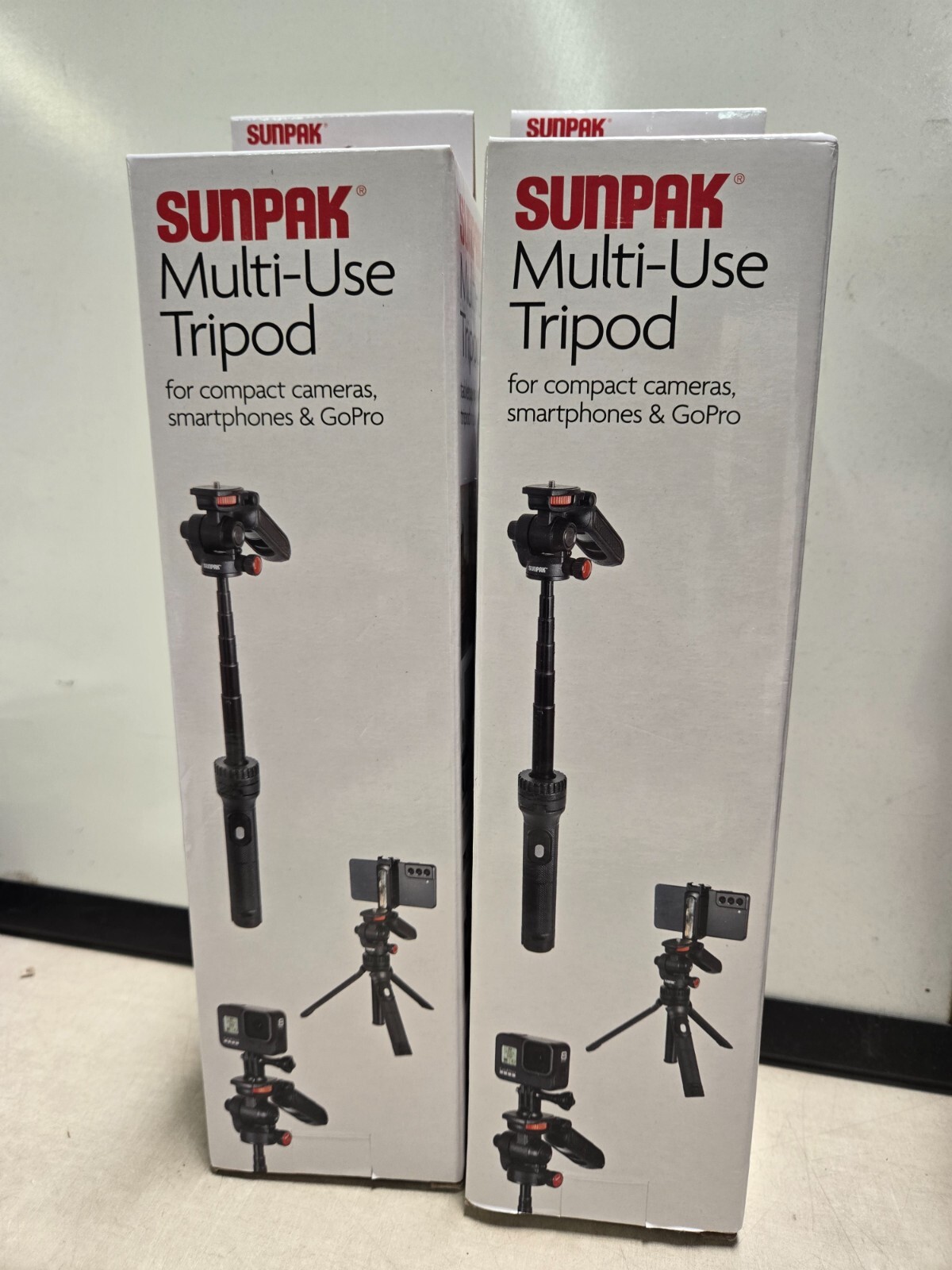 Lot of 2 New OB Sunpak - Multi-Use 29.5-Inches Tripod For cameras  Gopro / Smart