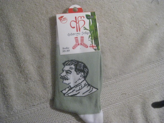 Joseph Stalin Novelty Socks  Made in Former USSR Georgia--Great  gift