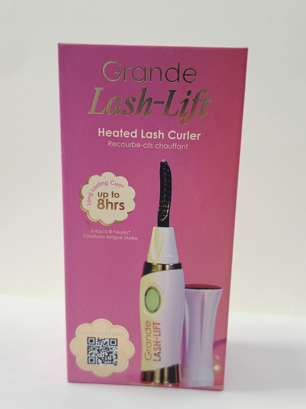 Grande Cosmetics Heated Lash Curler, Rechargeable White