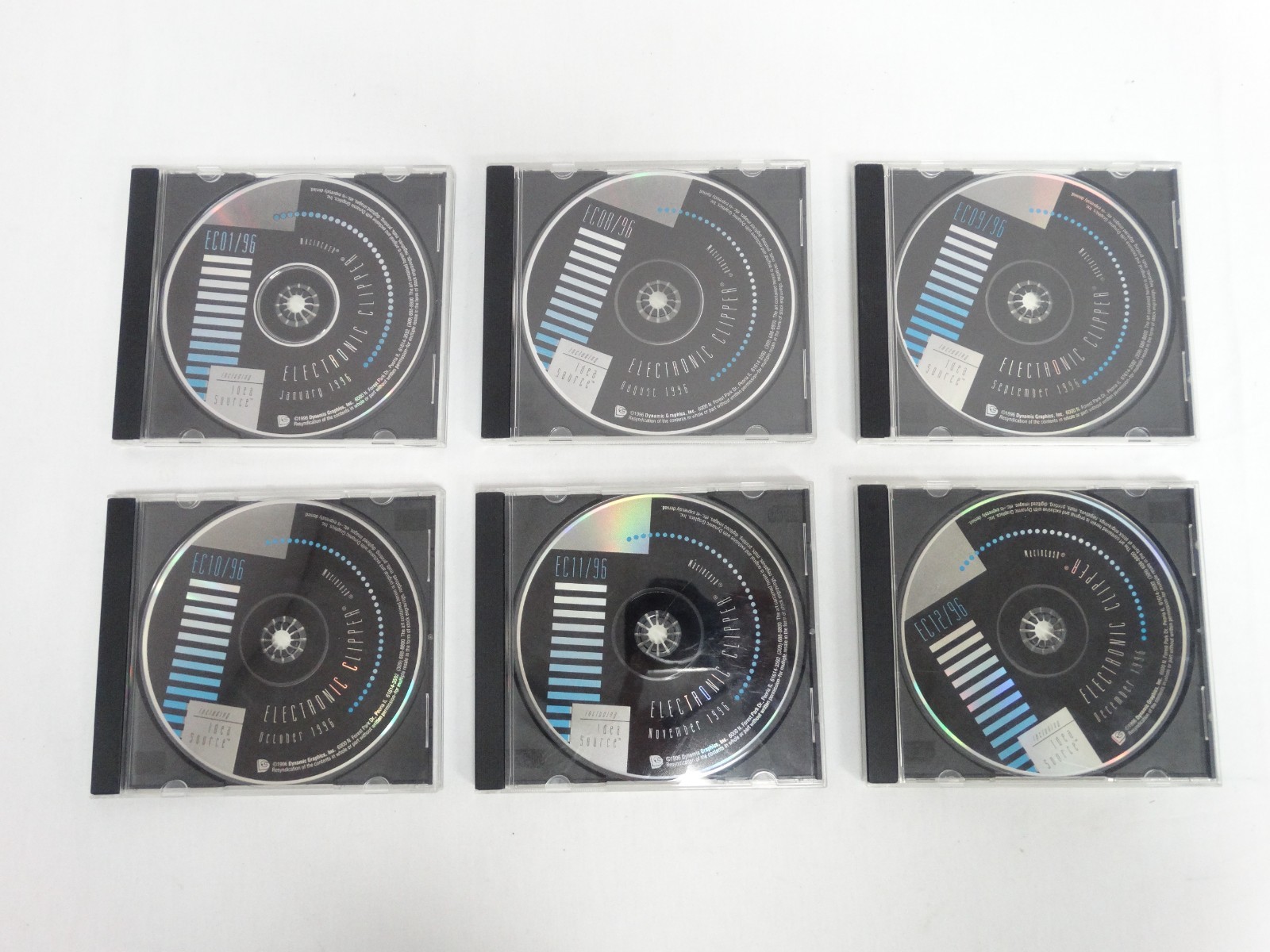 Dynamic Graphics Electronic Clipper Clip Art Library Jan. & Aug. - Dec. 1996