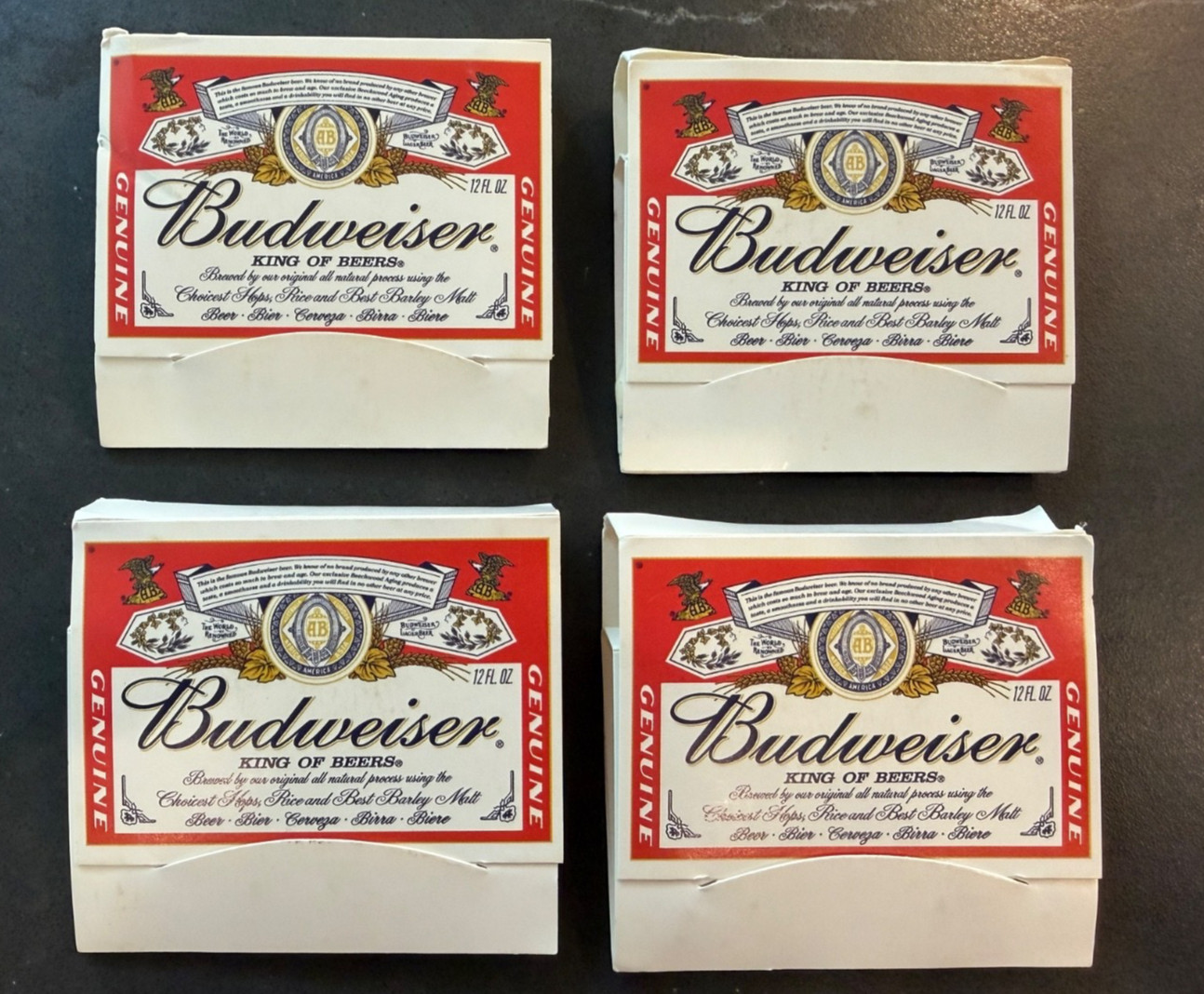 Vitg Budweiser Golf Tee Sets 4 Pack  (4 Tees & 1 Marker Per Set) NEW Old Stock