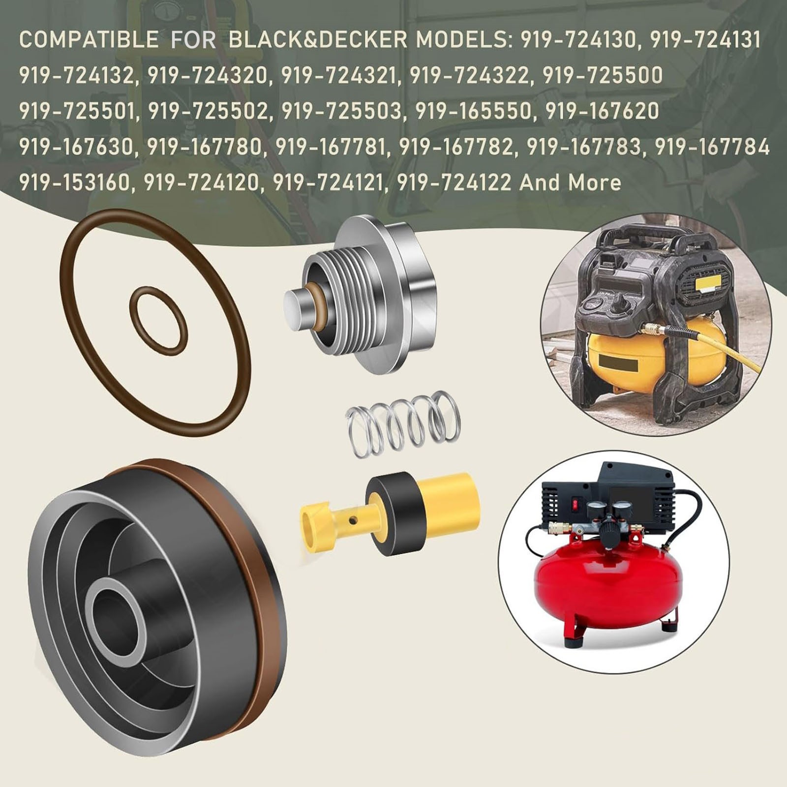 Easy Install Air Compressor Regulator Repair Kit For DeWalt D55146 / D55155
