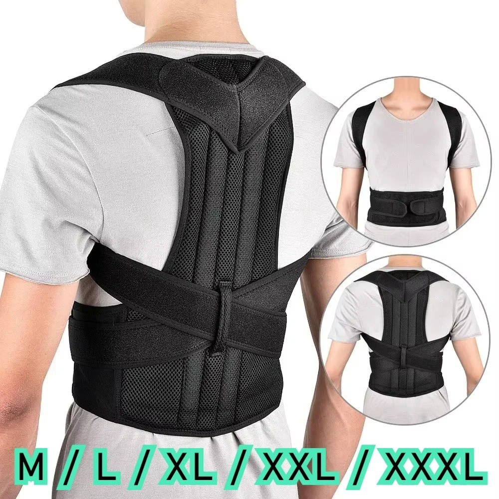 Adjustable Posture Corrector Low Back Support Shoulder Brace Belt for Men Women