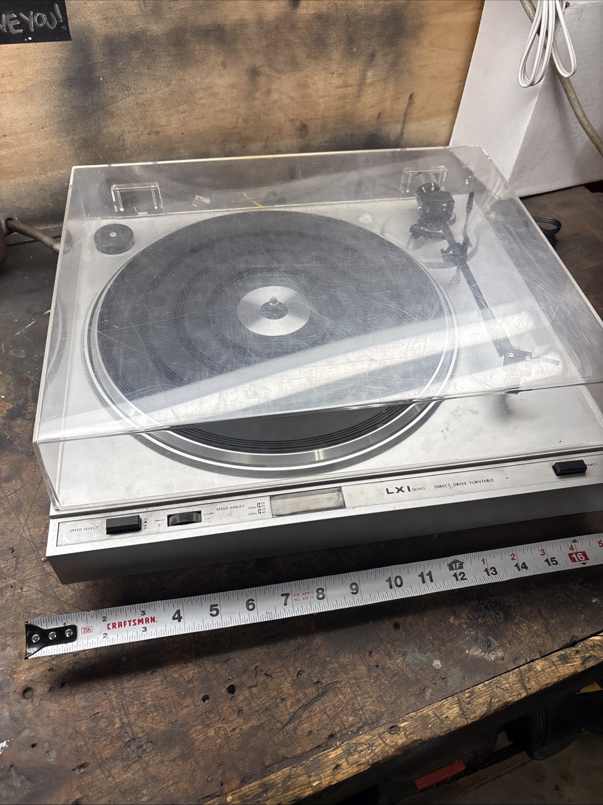 SEARS LXI TURNTABLE MODEL 564.97981250 TESTED - Needs Needle Replaced !