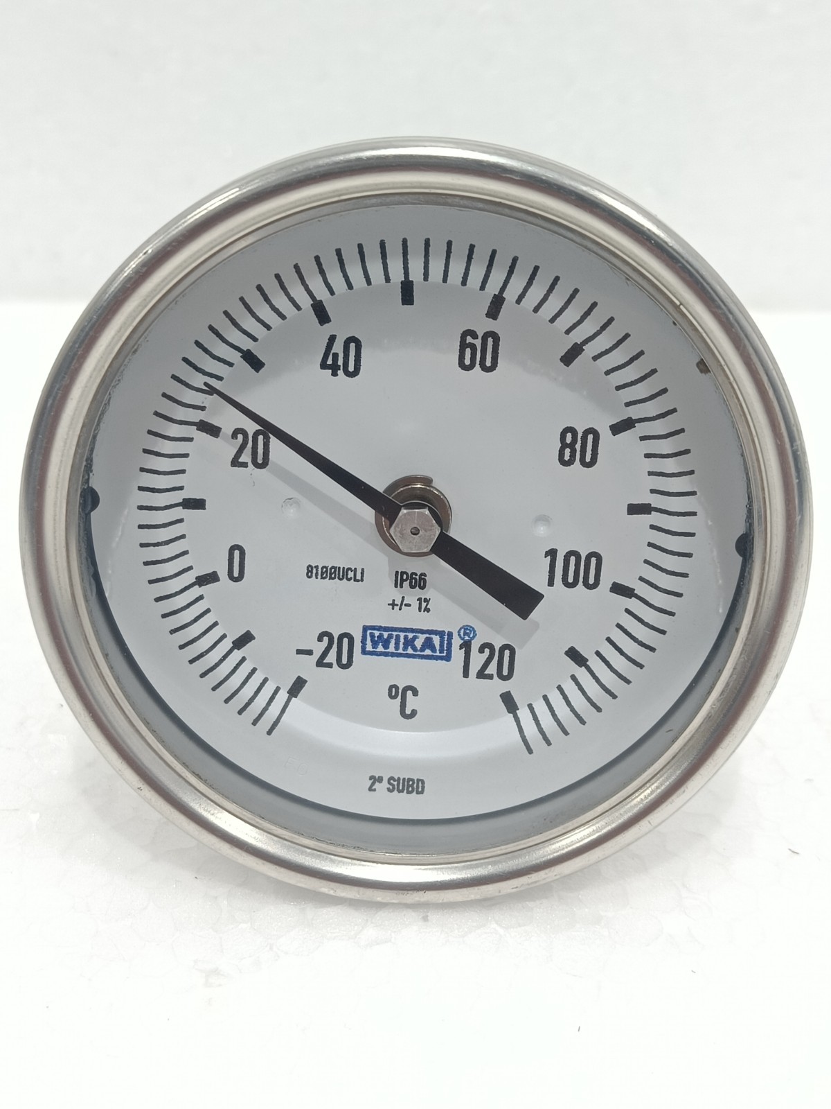 WIKA ANALOG PROCESS THERMOMETER 2" DIAL SS PROBE -20°C TO 120°C IP66 818BUCLI