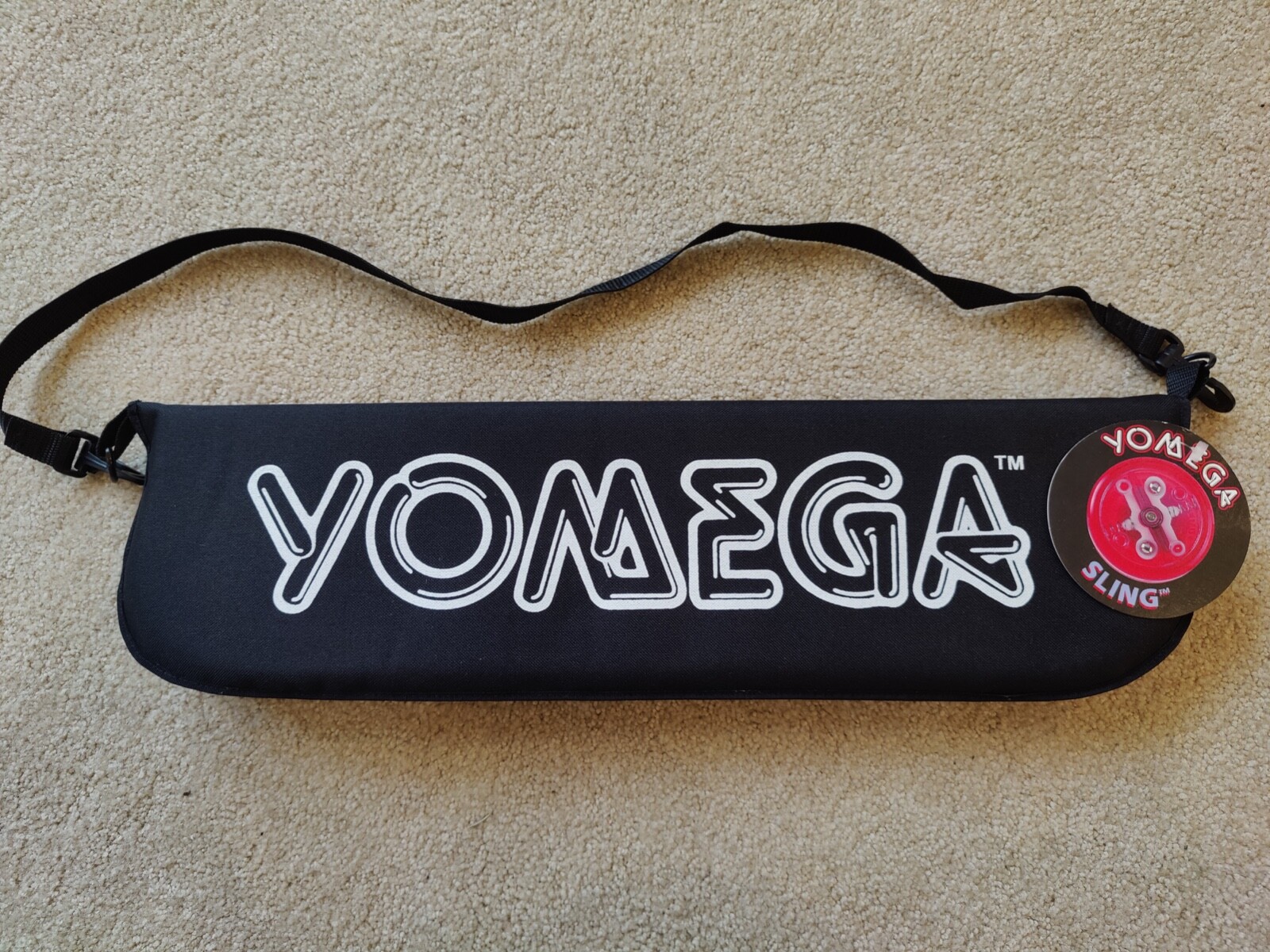 NEW 1999 W/ TAGS NYLON CANVAS IN BLACK OR BLUE YOMEGA SLING HOLDS 12 YO-YOS