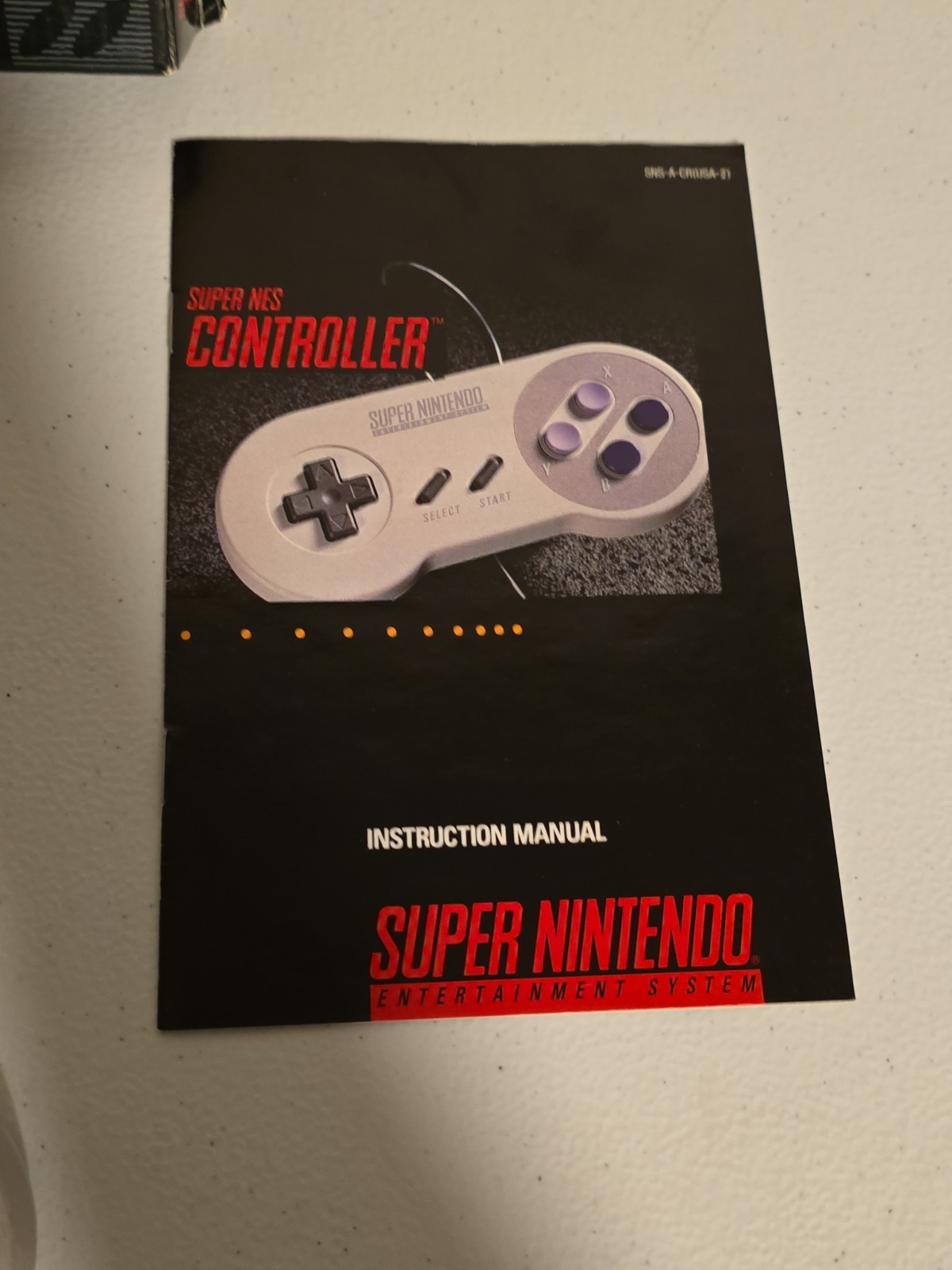 Super Nintendo SNES Controller CIB COMPLETE IN BOX TESTED AND WORKING!