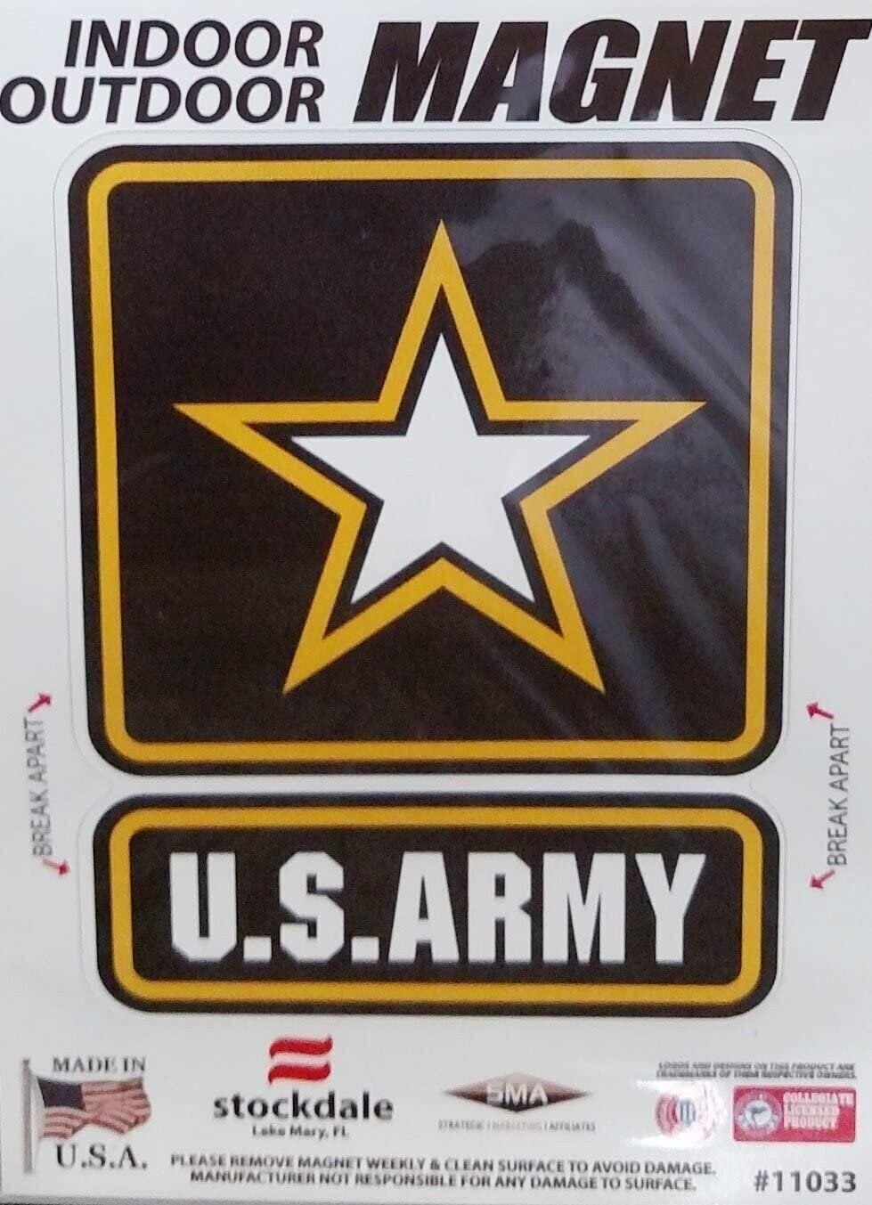 Military Army S11033 United States Army 5" x 7" Outdoor Magnets, Multicolor,