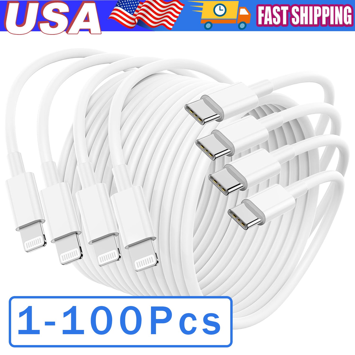 20W USB-C to iPhone Cable Fast Charger For iPhone 14 13 12 11 Pro Max Cord Lot