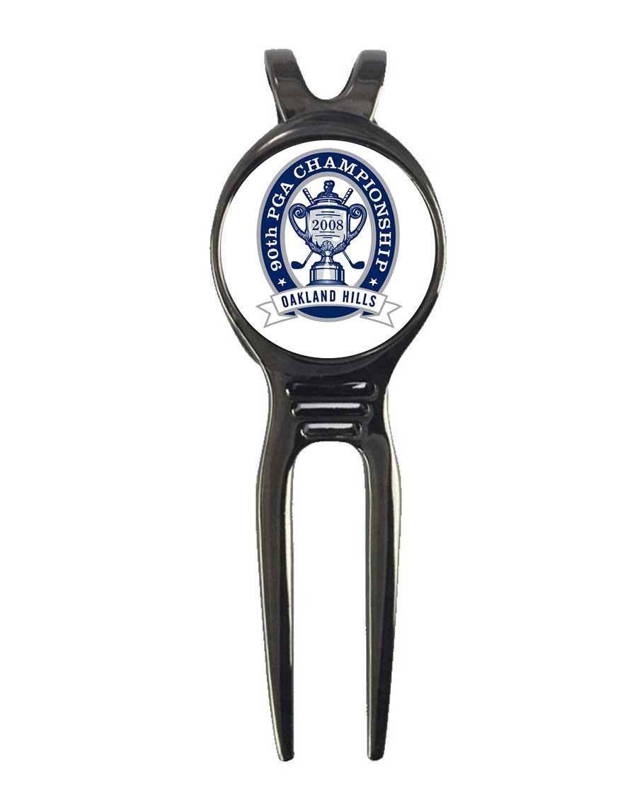 2008 PGA Oakland Hills Golf Ball Marker + Black Gunmetal Divot Tool